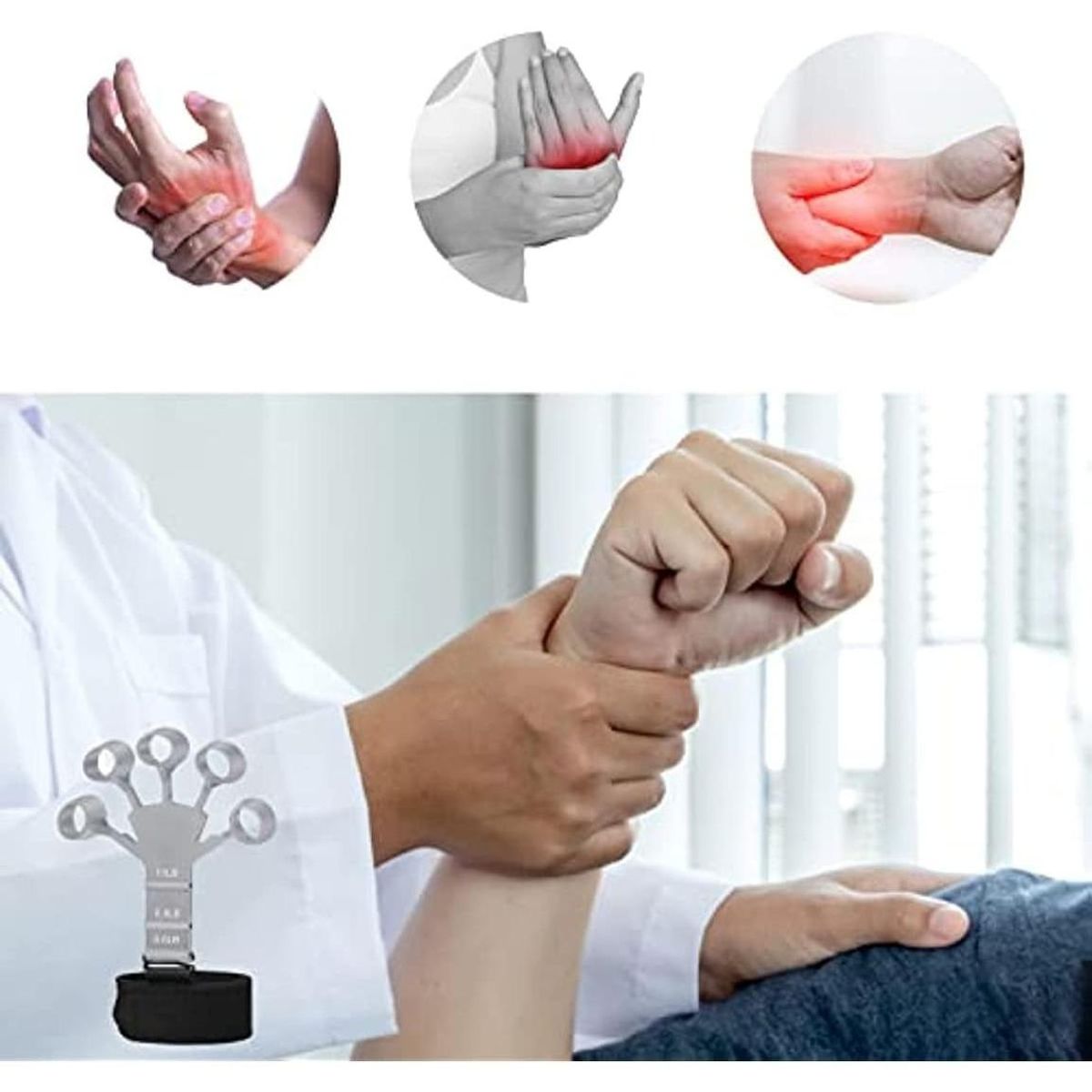 GENERICO - Fortalecedor de Manos y Estirador de Dedos 21 lb