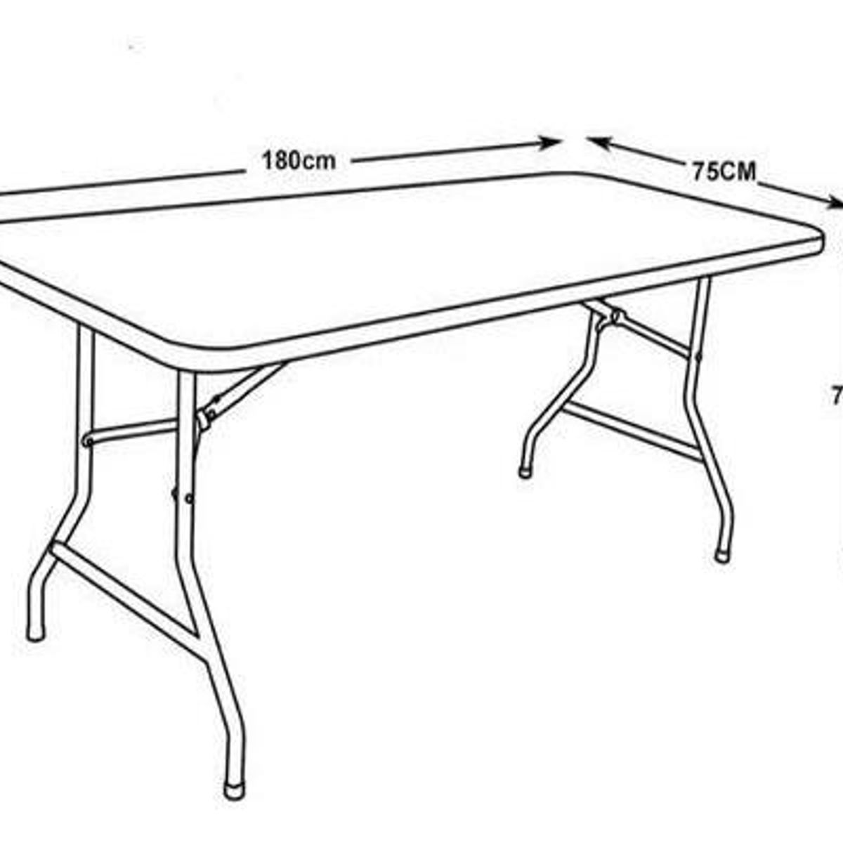 GENERICO - Mesa Plegable Tipo Maleta 180 m para Camping y Uso Diario