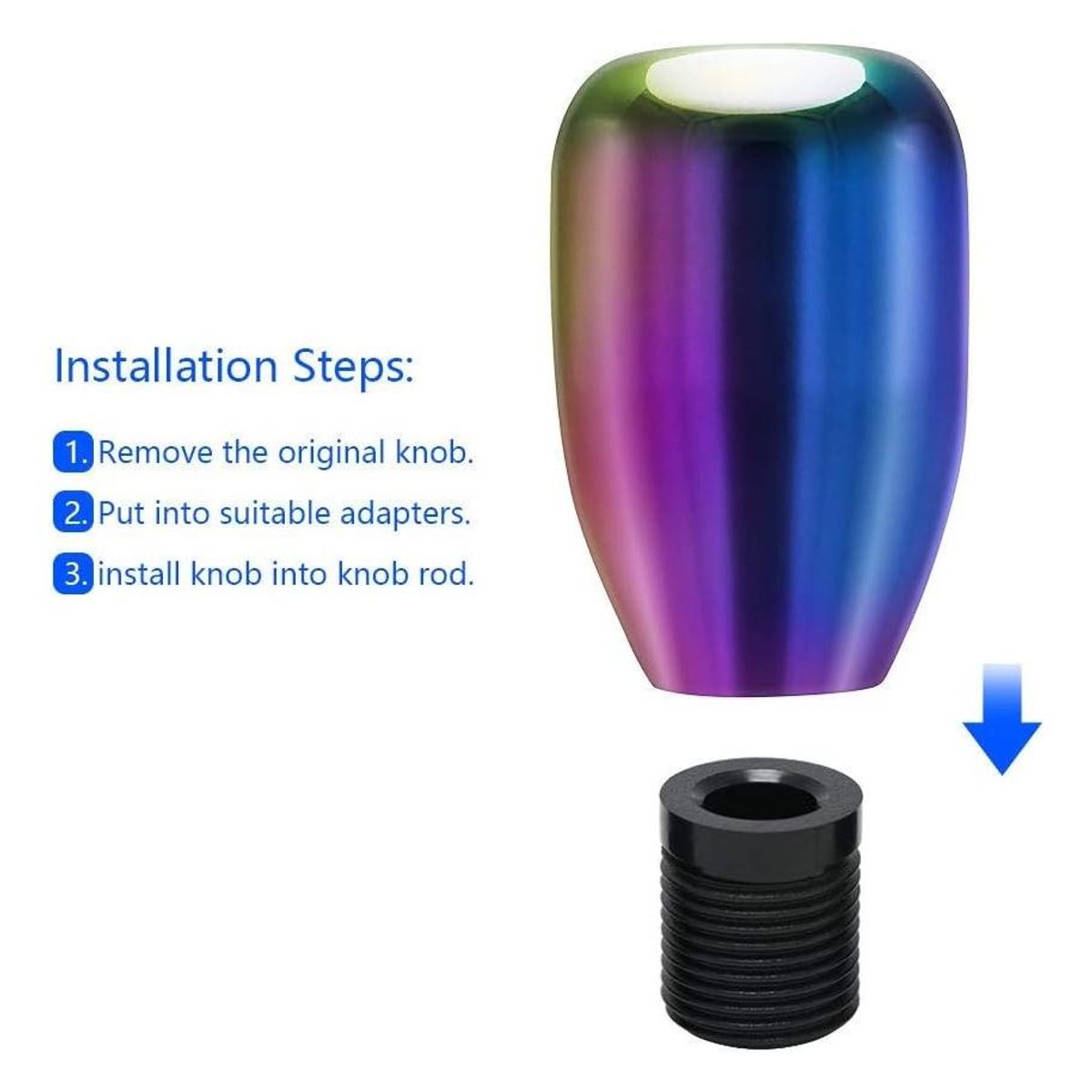 GENERICO - Pomo de Cambio Universal Tornasol para Automóviles