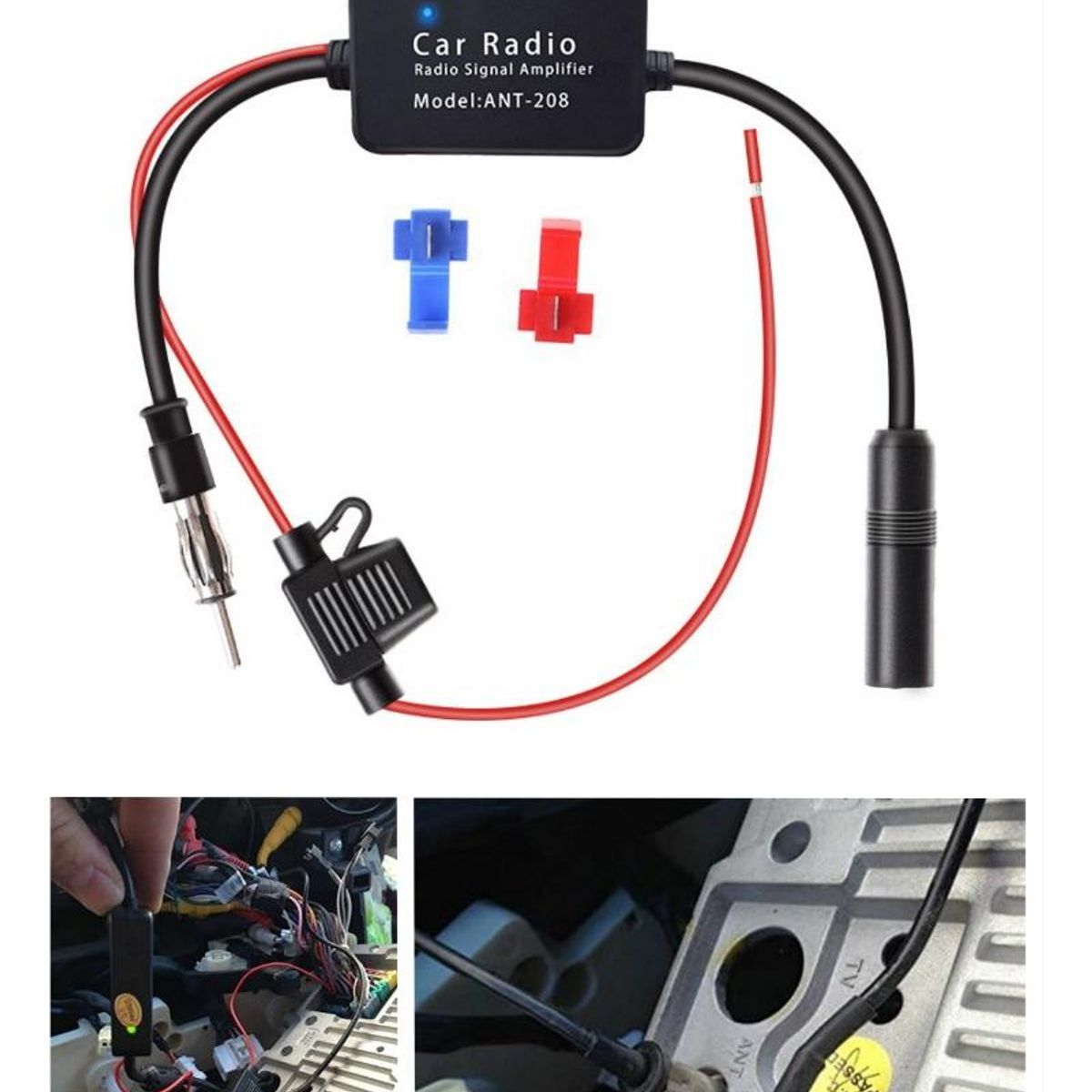 GENERICO - Amplificador Universal de Señal FM para Radio de Auto 12V