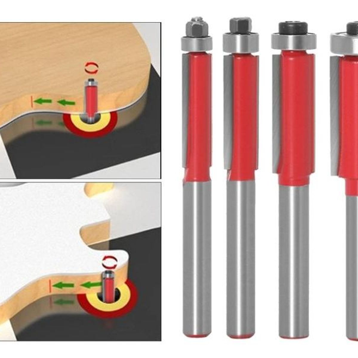 GENERICO - Juego de 4 Brocas Fresadoras para Madera 14&apos