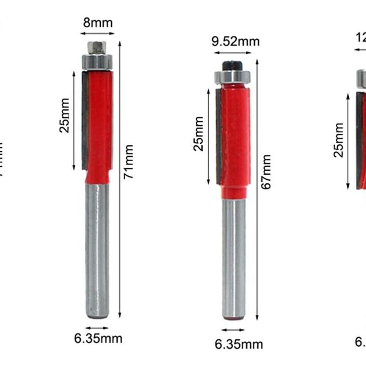 GENERICO - Juego de 4 Brocas Fresadoras para Madera 14&apos