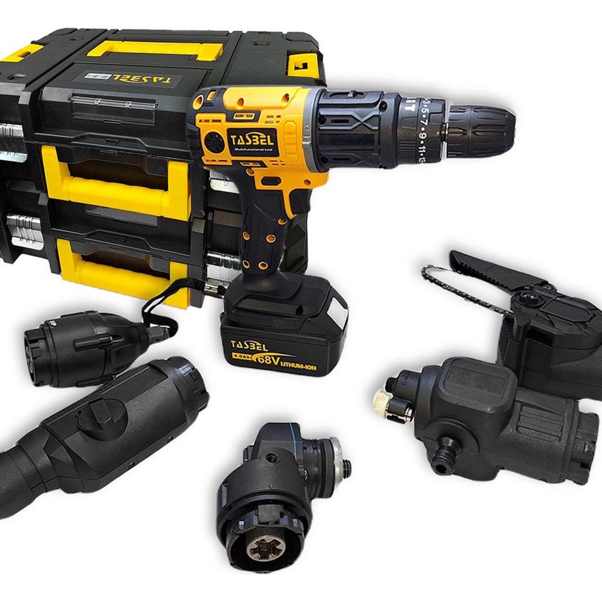 GENERICO - Kit de 6 Herramientas Inalámbricas Profesional en Maleta