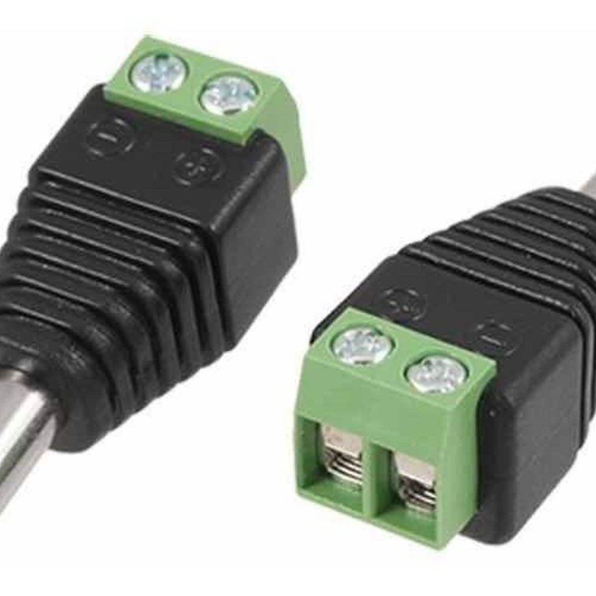GENERICO - Pack de 2 Conectores Macho de Poder DC para Cámaras