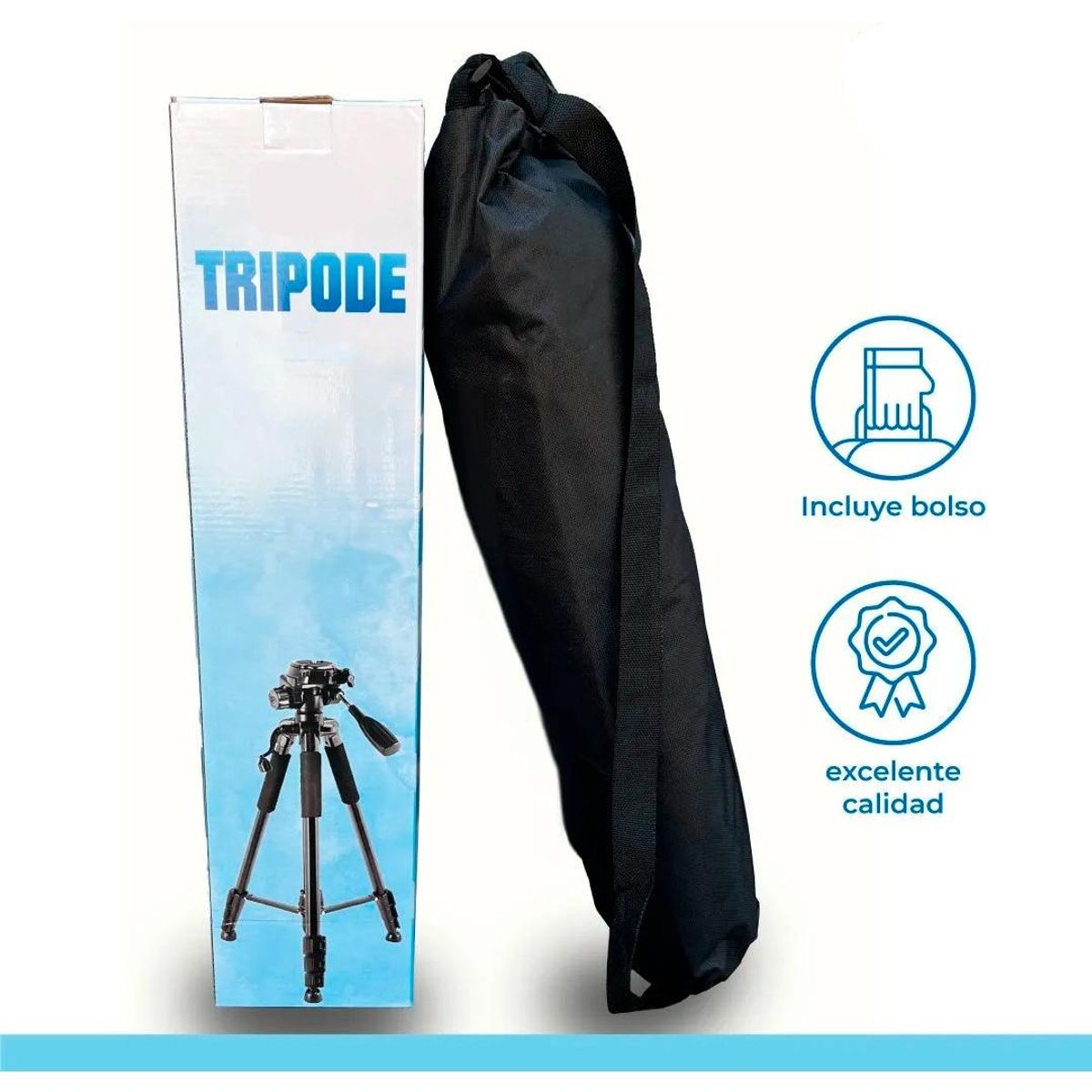 GENERICO - Trípode Profesional de Aluminio 170 cm para Cámara y Celular