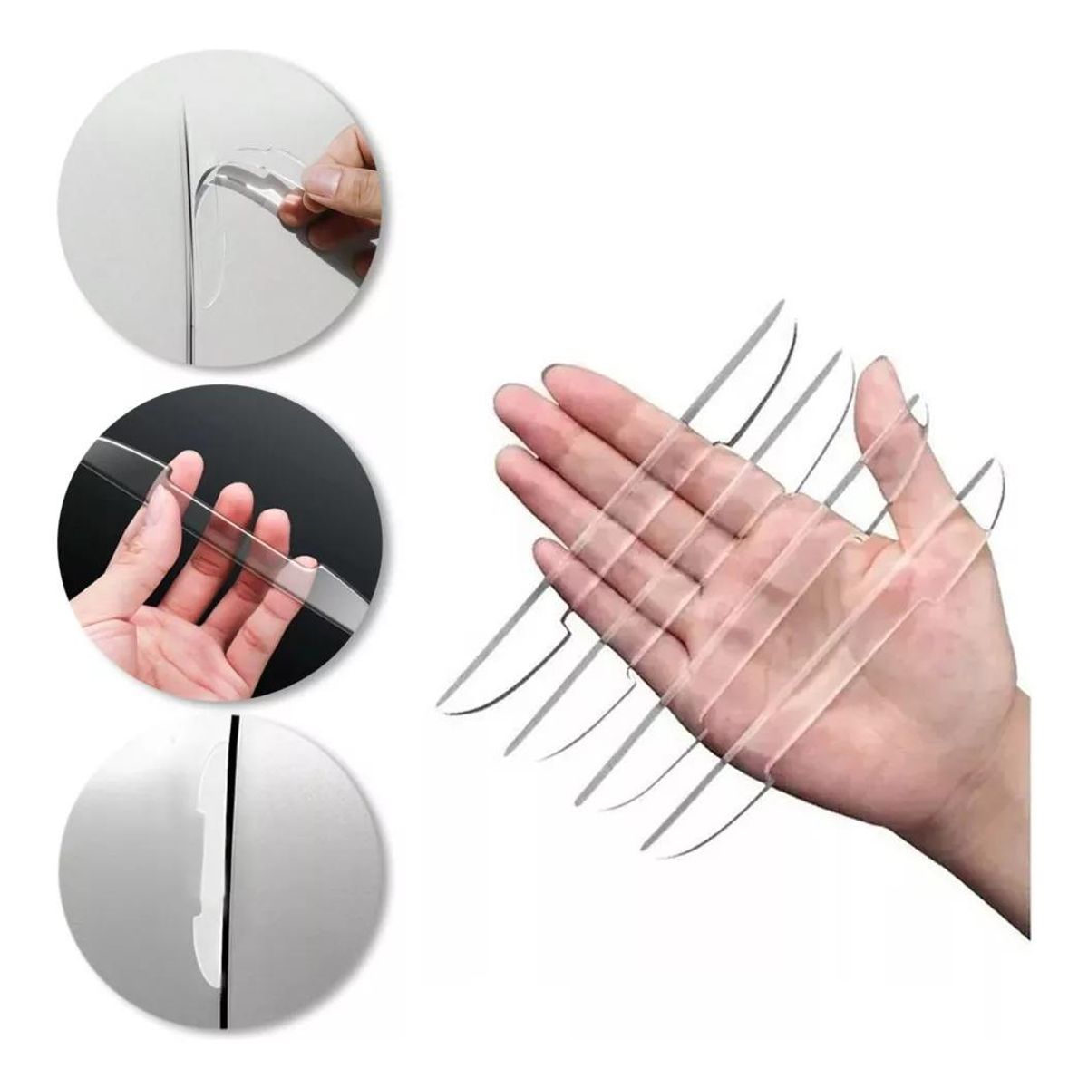 GENERICO - Set de 4 Protectores de Puertas y Espejos para Auto