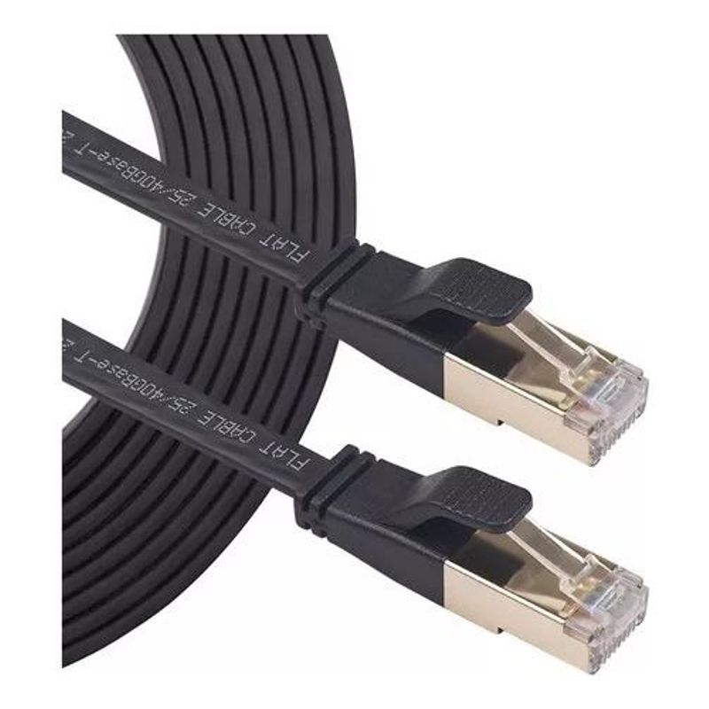 GENERICO - Cable Ethernet Planos Cat8 Rj45 Utp 40Gbps 5 Metros