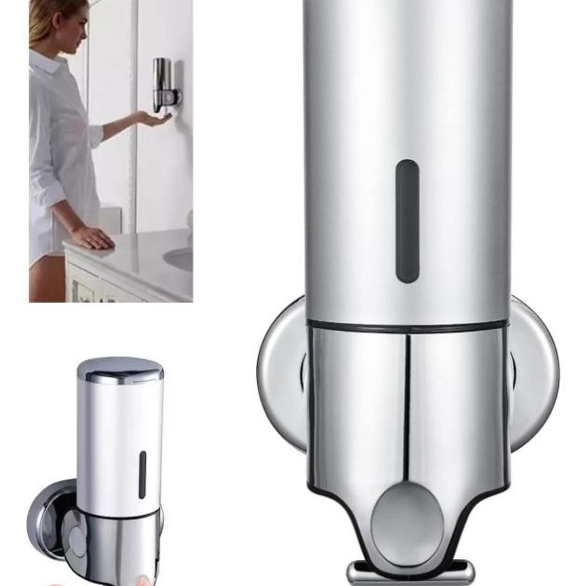 GENERICO - Dispensador De Jabón De Pared 500ml Con Ventana Visual