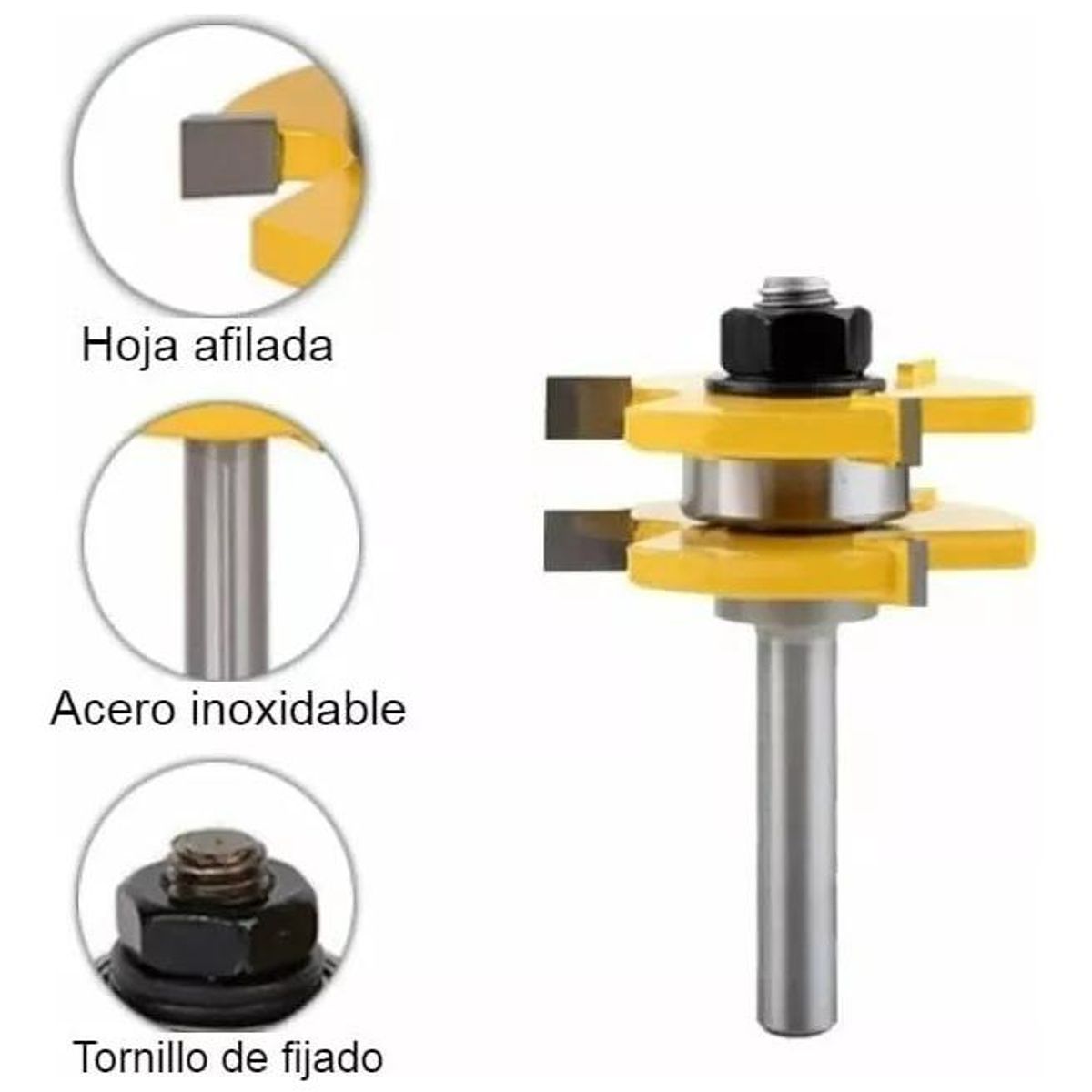 GENERICO - Juego de 2 Fresas de Madera con Toma de 635mm
