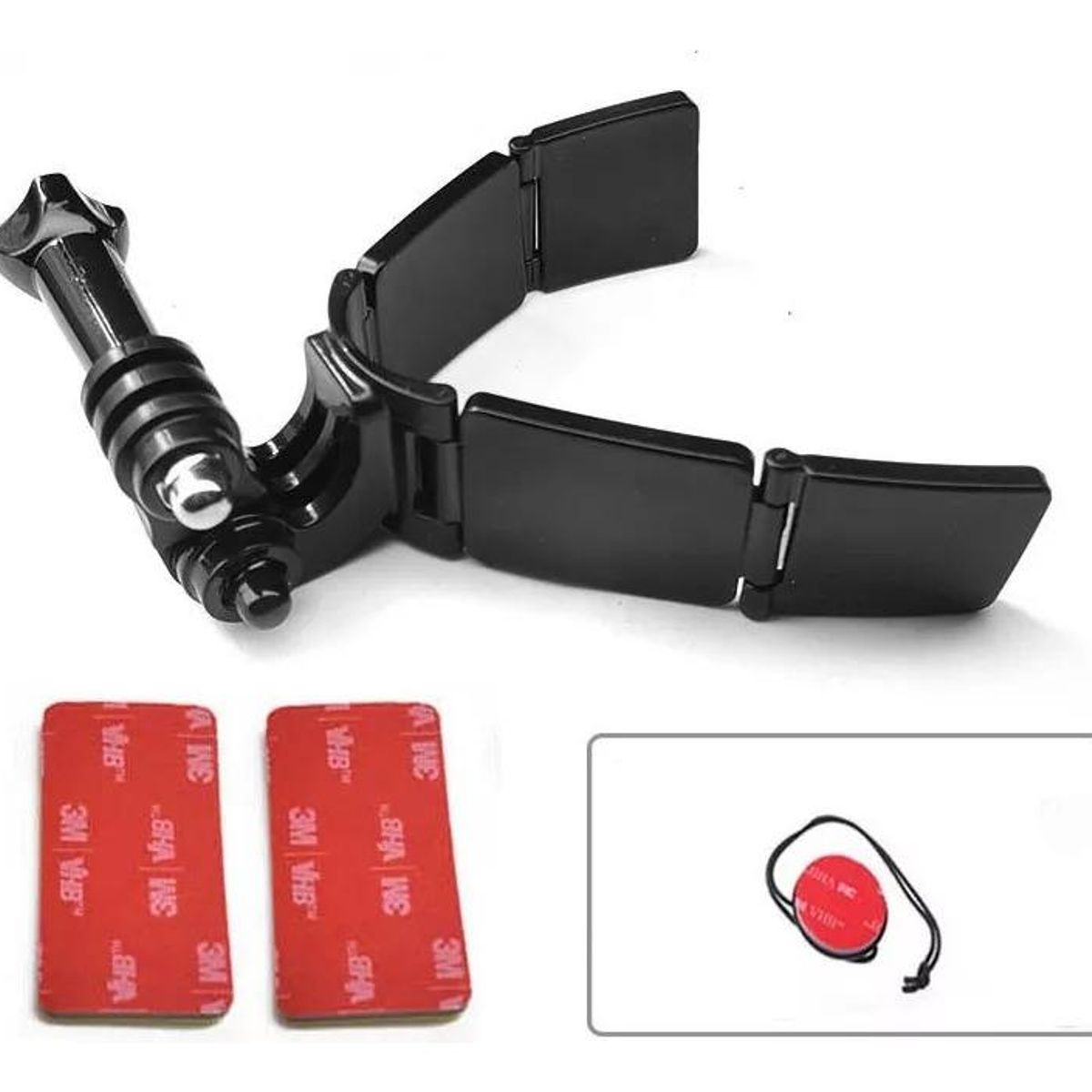 GENERICO - Soporte Adhesivo para Casco de Moto para Cámaras de Acción.