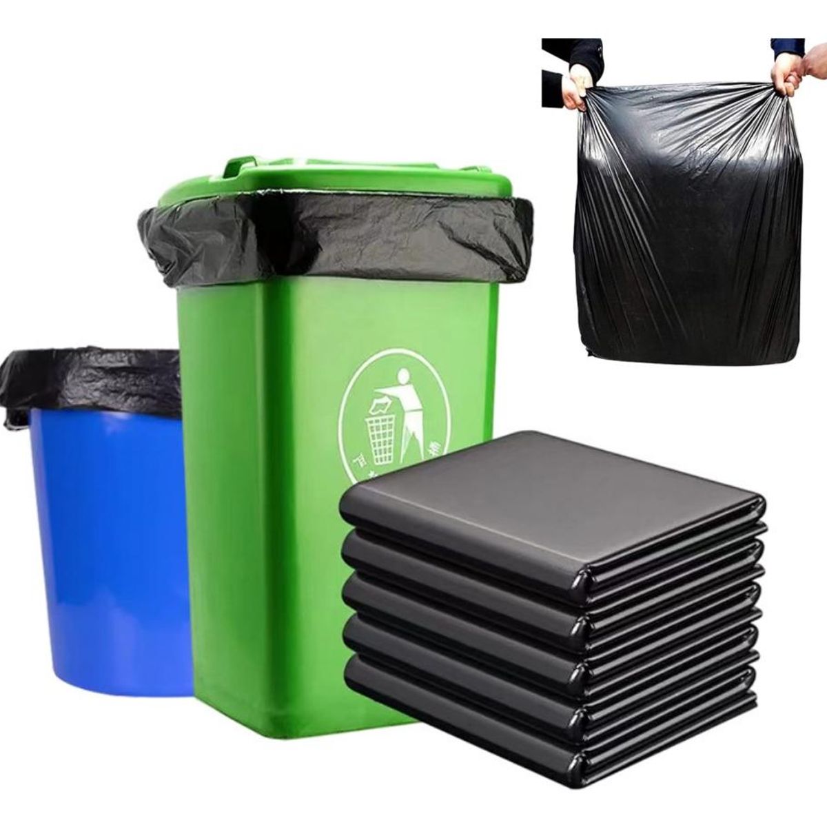 GENERICO - Paquete de 20 Bolsas de Basura Grandes 120x140 cm