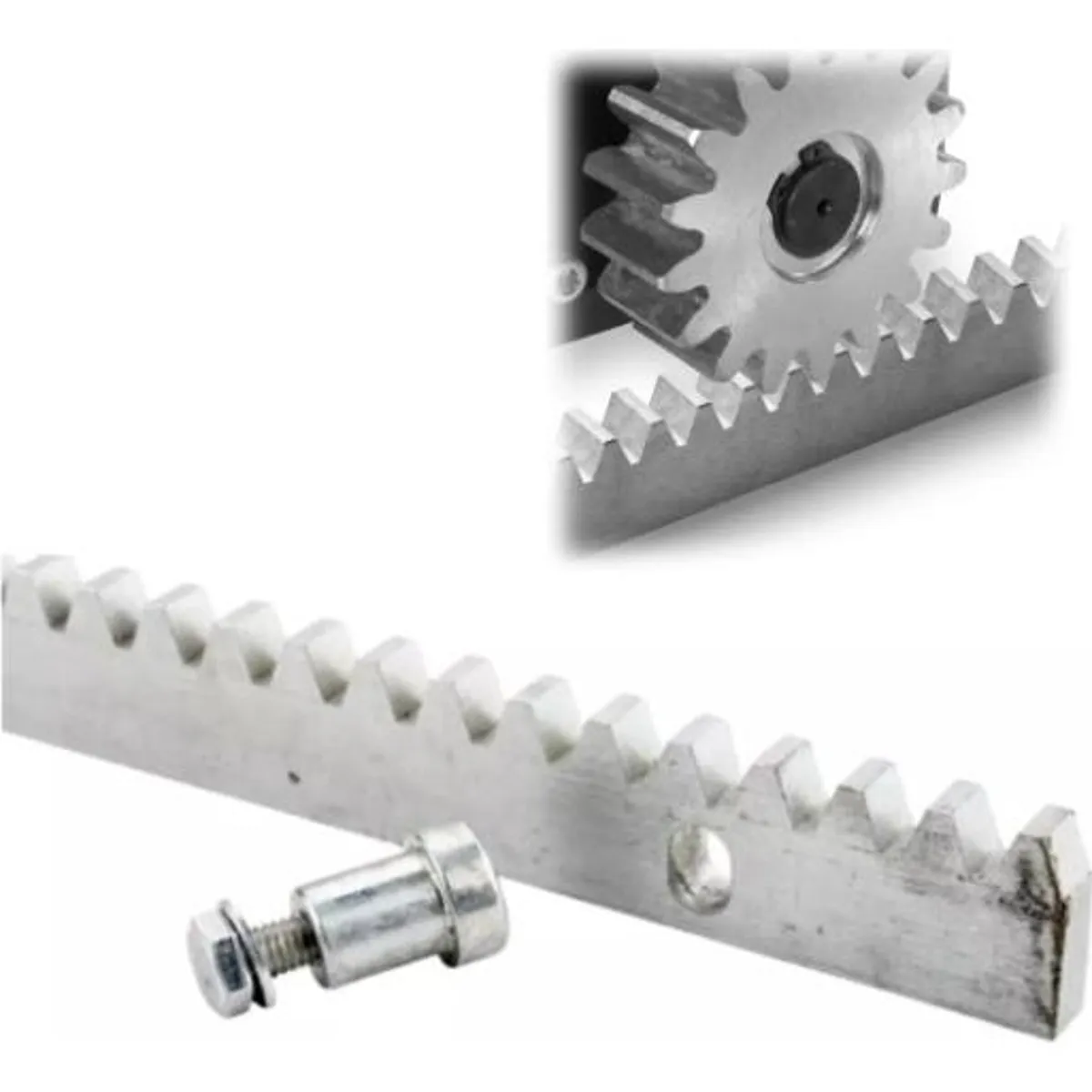 GENERICO - Cremallera de Acero Galvanizado para Portones Automáticos 1mt