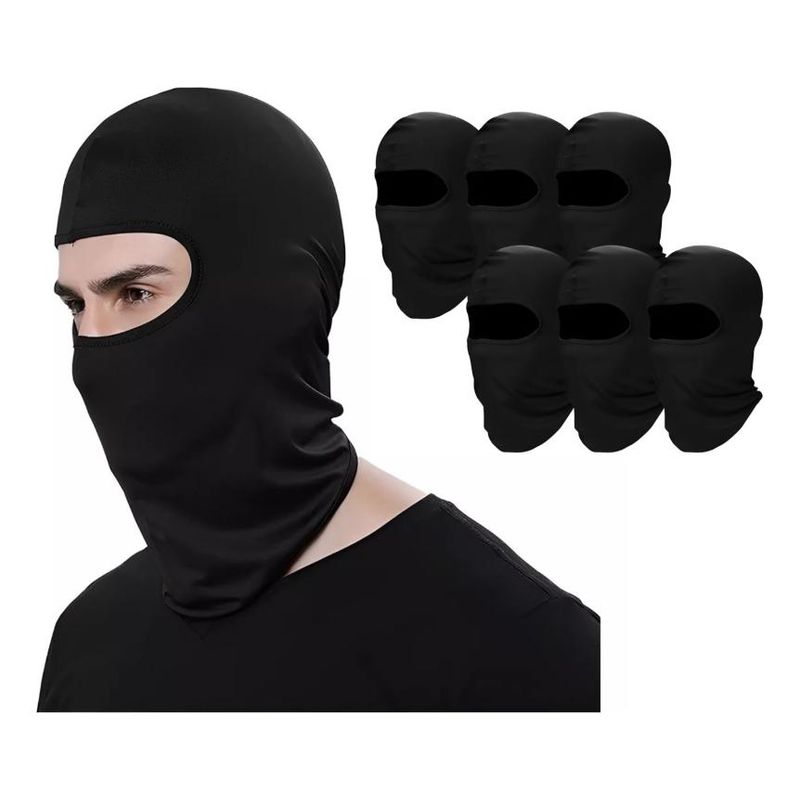 GENERICO - Pack de 6 Balaclavas de Poliéster para Deporte y Motociclismo