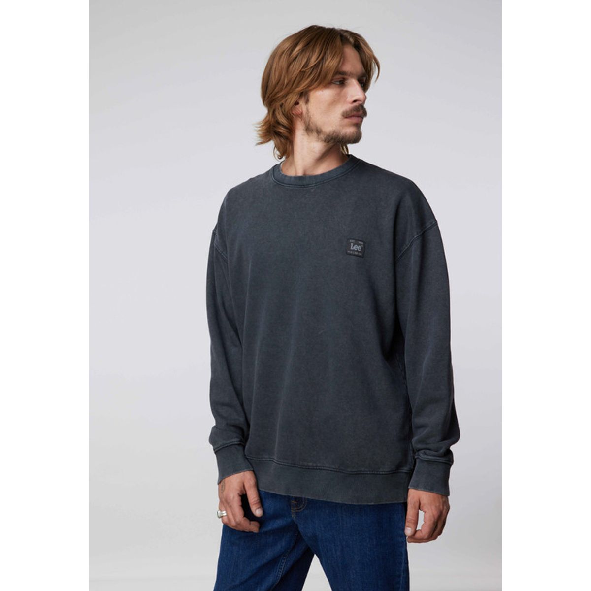 LEE - Poleron Hombre Loose Fit Black Dusty