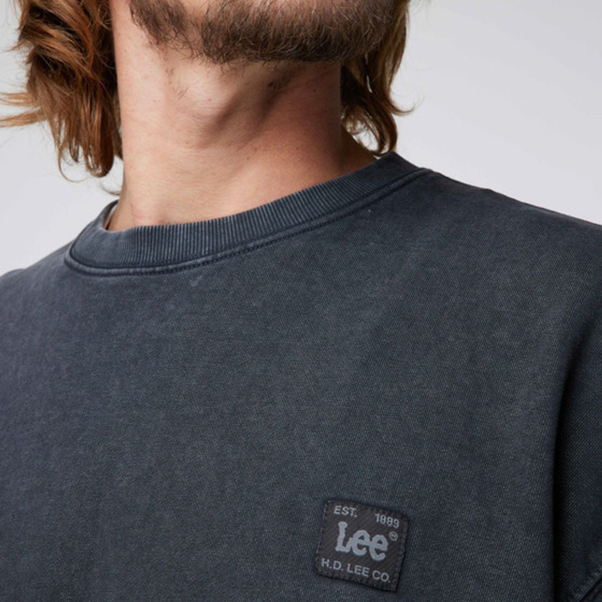 LEE - Poleron Hombre Loose Fit Black Dusty