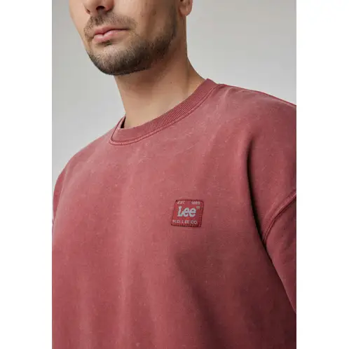 LEE - Poleron Hombre Loose Fit Brick