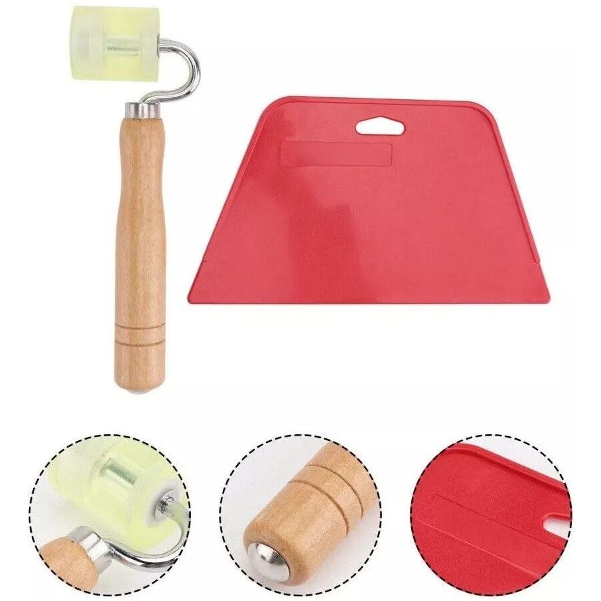 GENERICO - Rodillo y Espátula para Aplicar Papel Mural