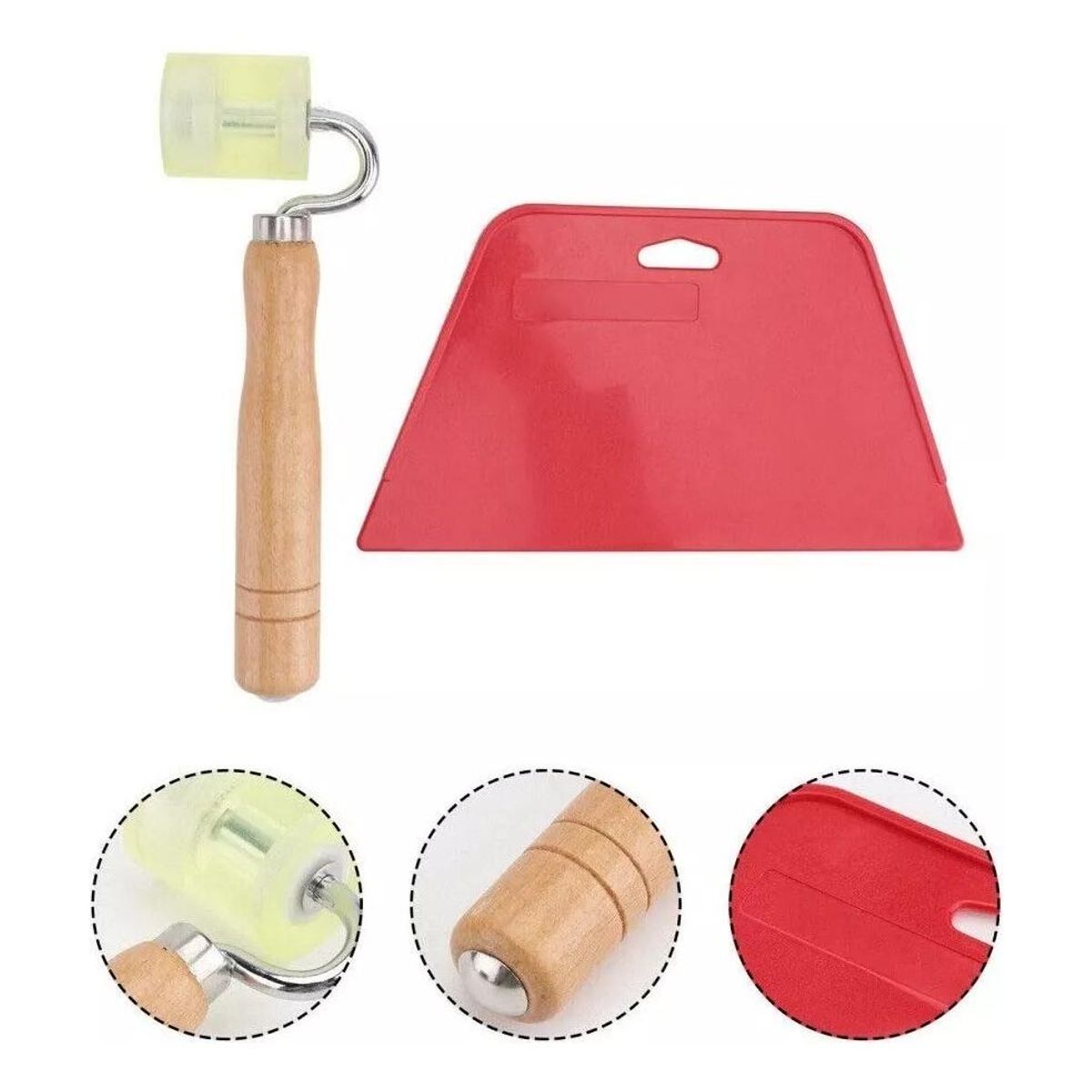 GENERICO - Rodillo y Espátula para Aplicar Papel Mural