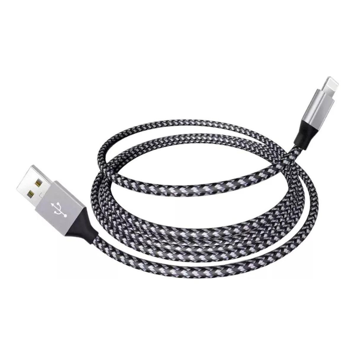 GENERICO - Cable USB Tipo C Reforzado 3 M Carga Rápida 6A