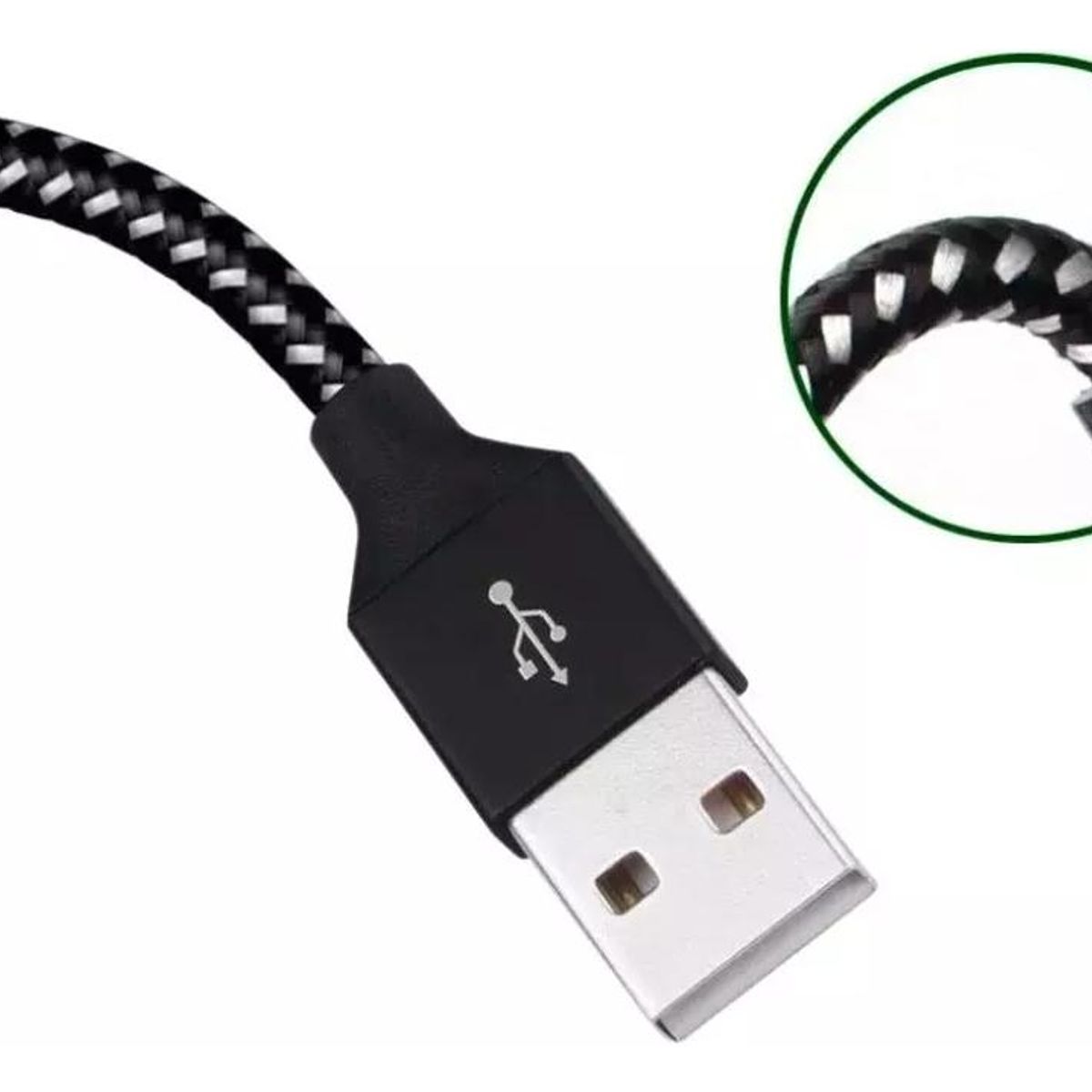 GENERICO - Cable USB Tipo C Reforzado 3 M Carga Rápida 6A
