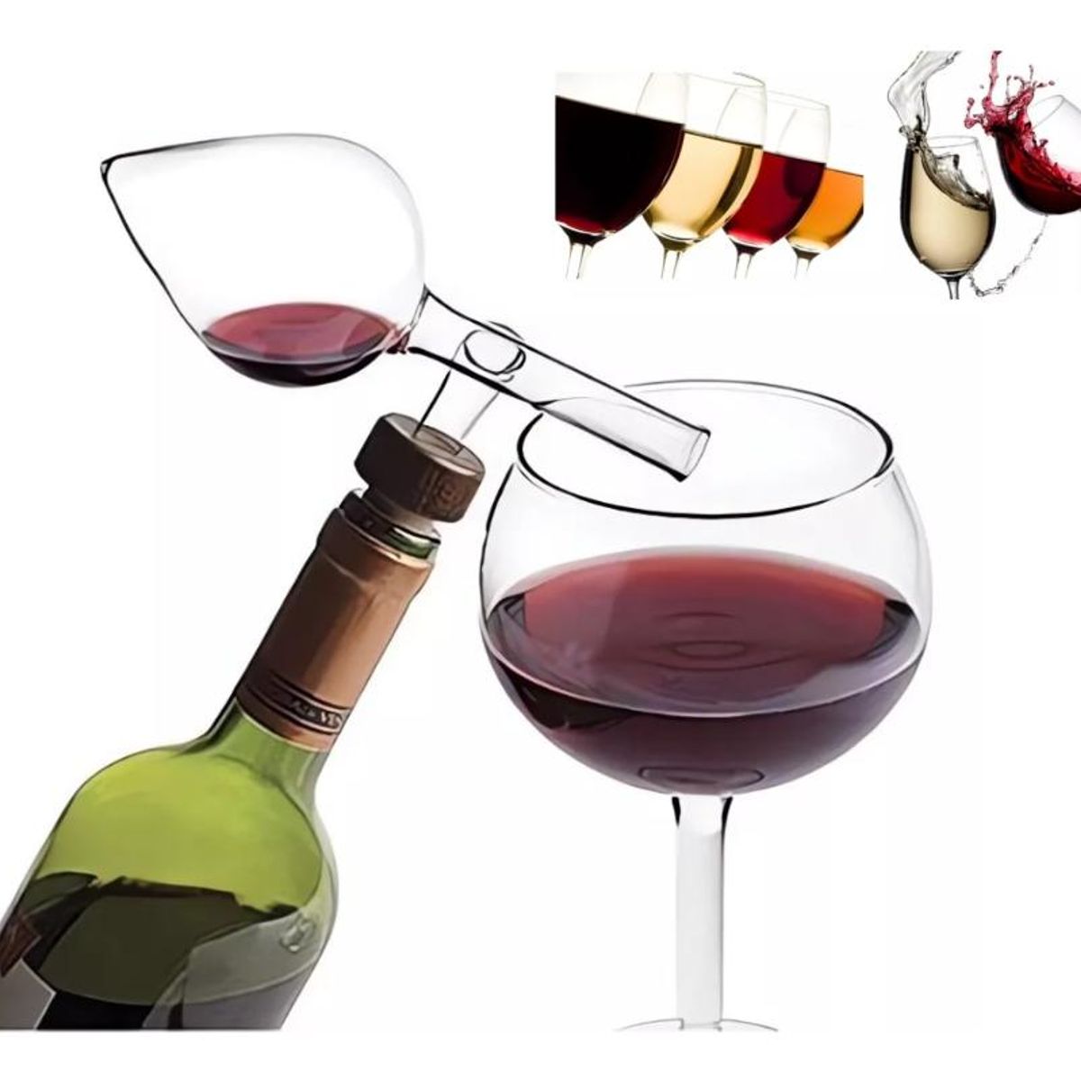 GENERICO - Aireador de Vino de Cristal con Decantador de Gota