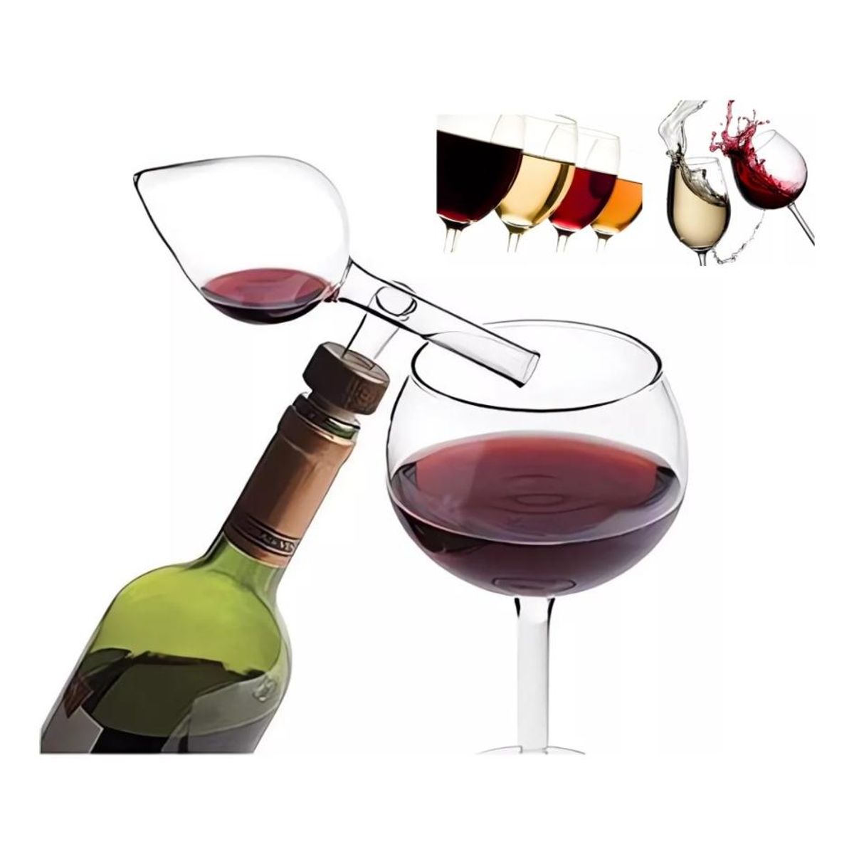 GENERICO - Aireador de Vino de Cristal con Decantador de Gota