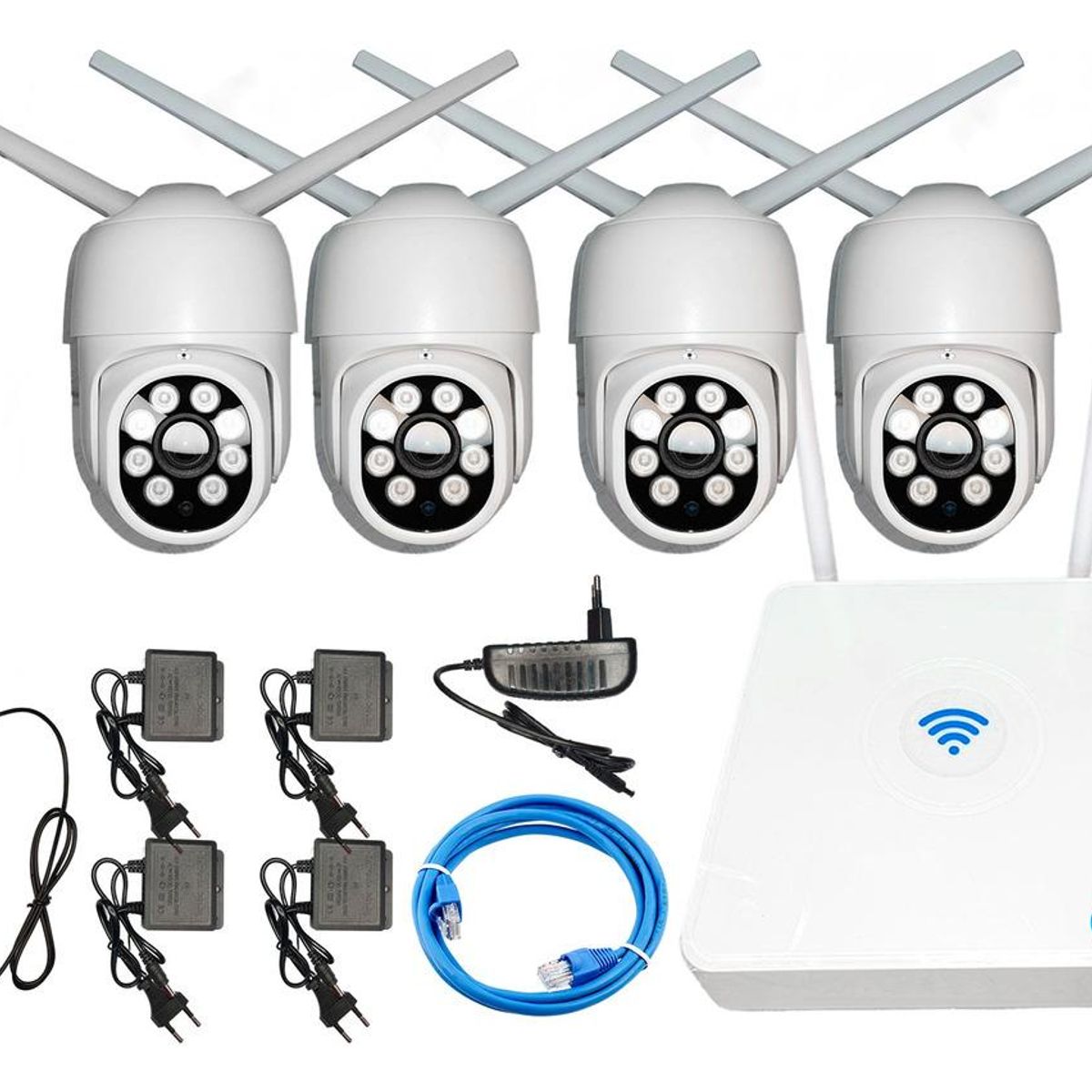 Kit DVR 4 Cámaras de Seguridad Inalámbricas en HD, marca GENERICO - Foto Principal