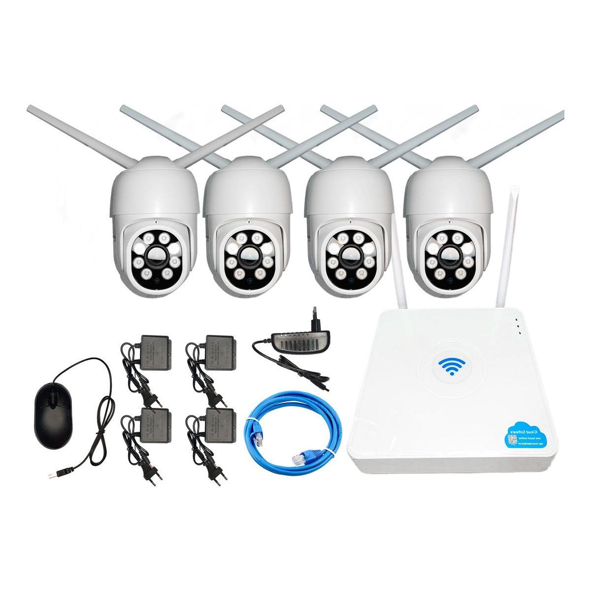 Kit DVR 4 Cámaras de Seguridad Inalámbricas en HD, marca GENERICO - Foto Principal