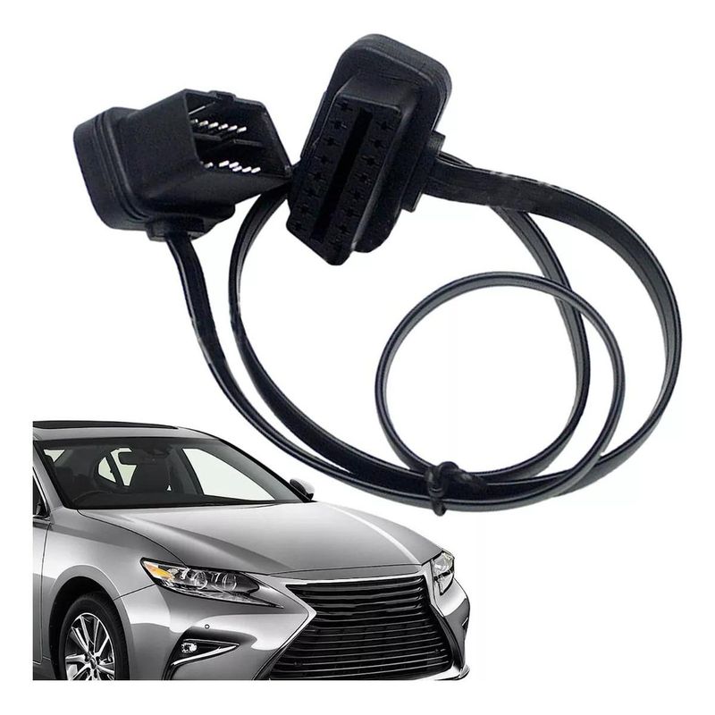 GENERICO - Cable Extensor OBD2 Macho-Hembra 16 Pines de 60cm