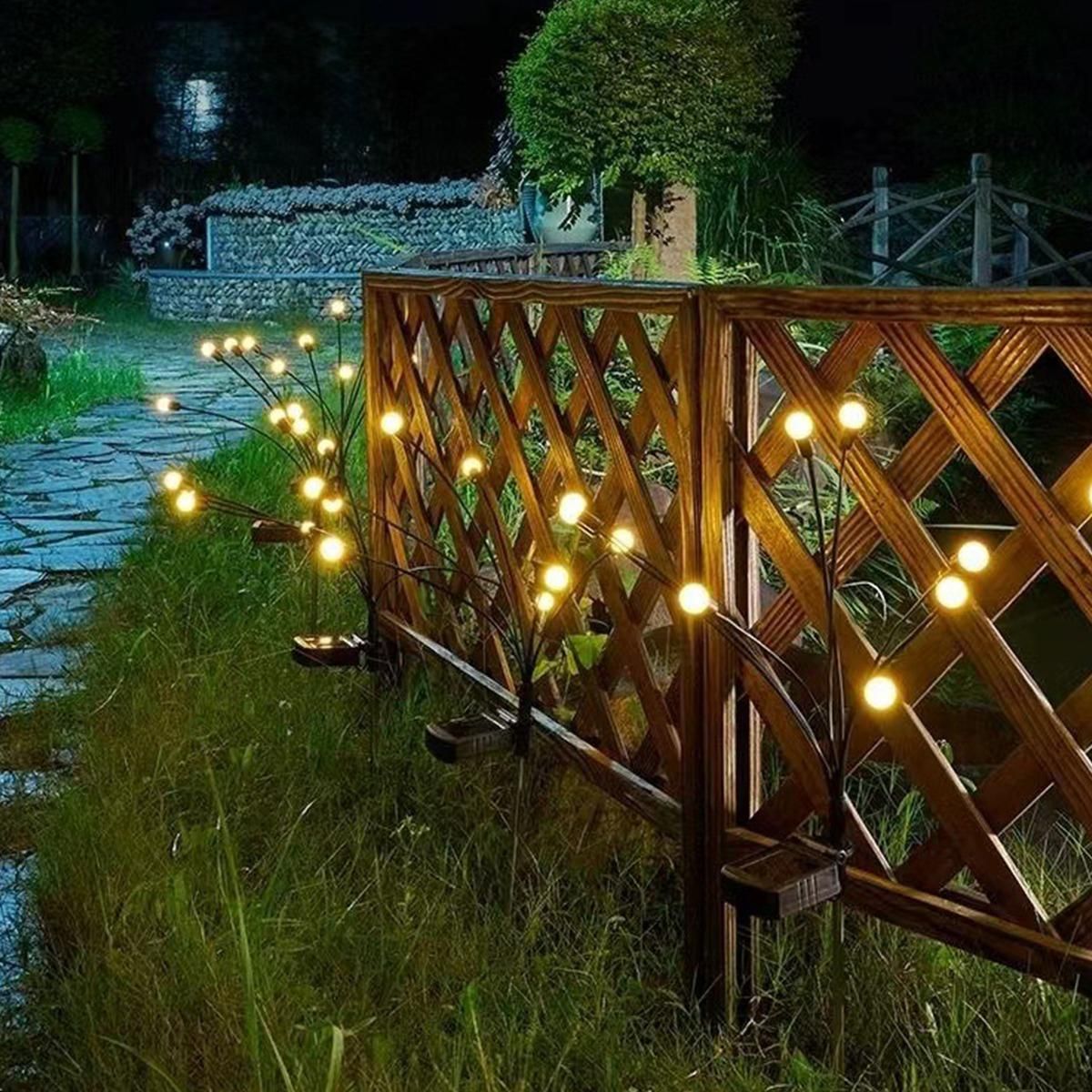 GENERICO - Pack de 2 Estacas Solares LED Cálidas para Jardín