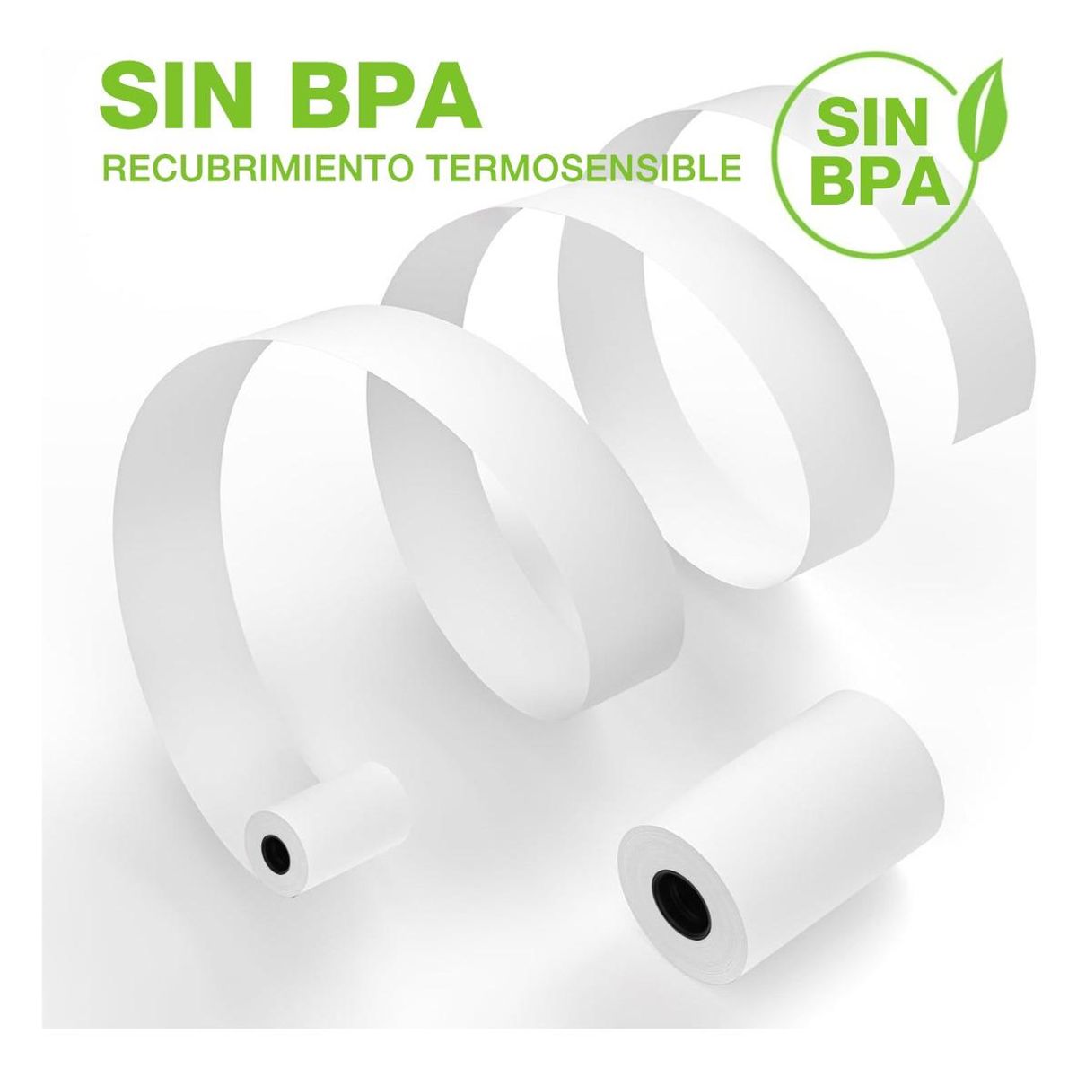 GENERICO - 50 Rollos de Papel Térmico 57mm x 43mm para Impresoras