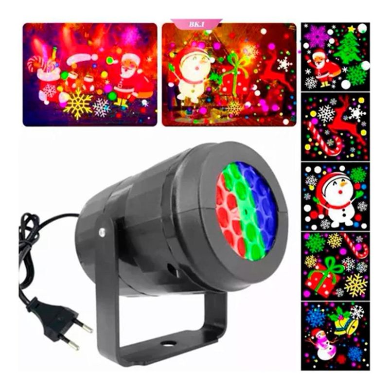 GENERICO - Proyector Multicolor Giratorio para Decoración Navideña Exterior
