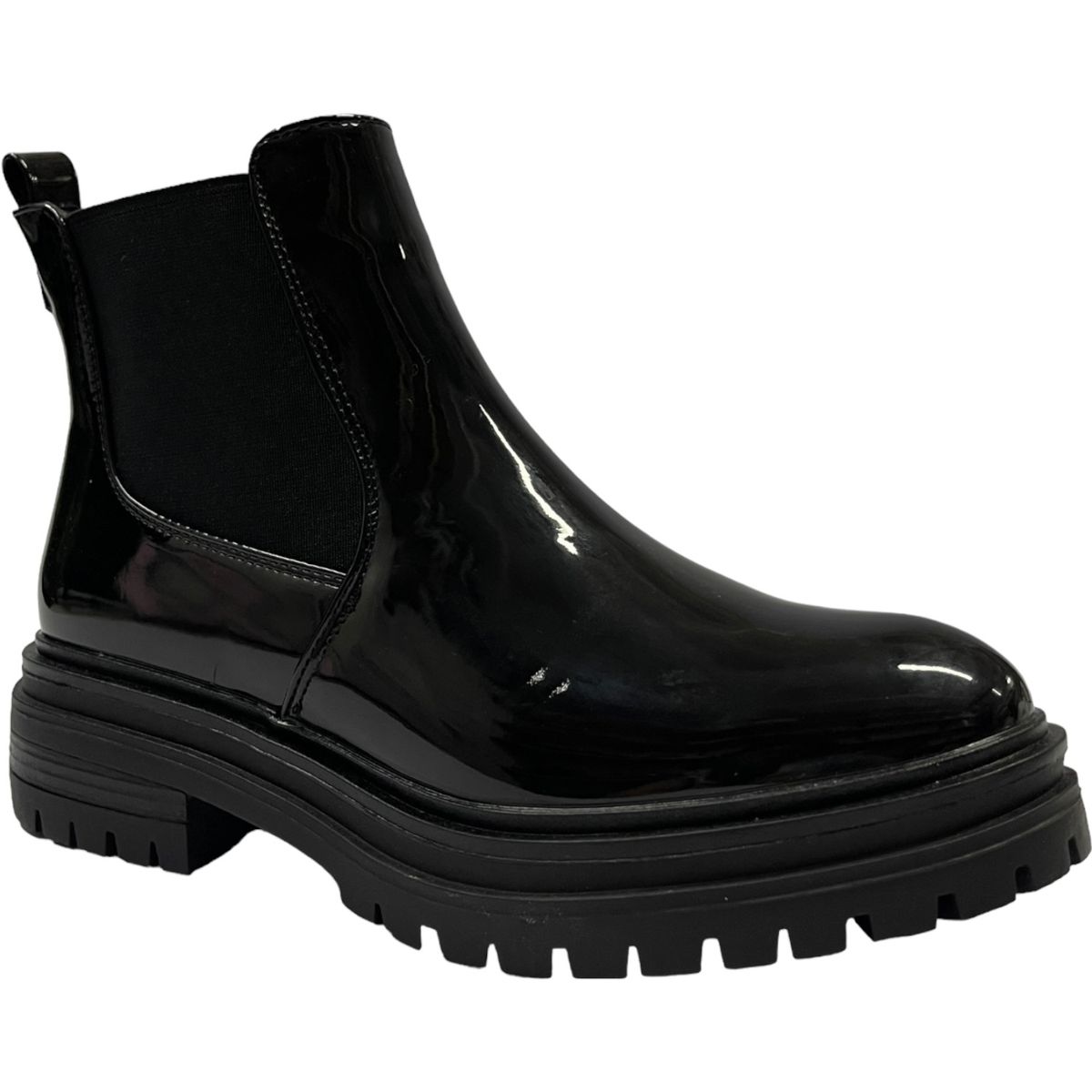 DETOGNI - Botin  Casual Mujer Negro Charol Oporto Detogni