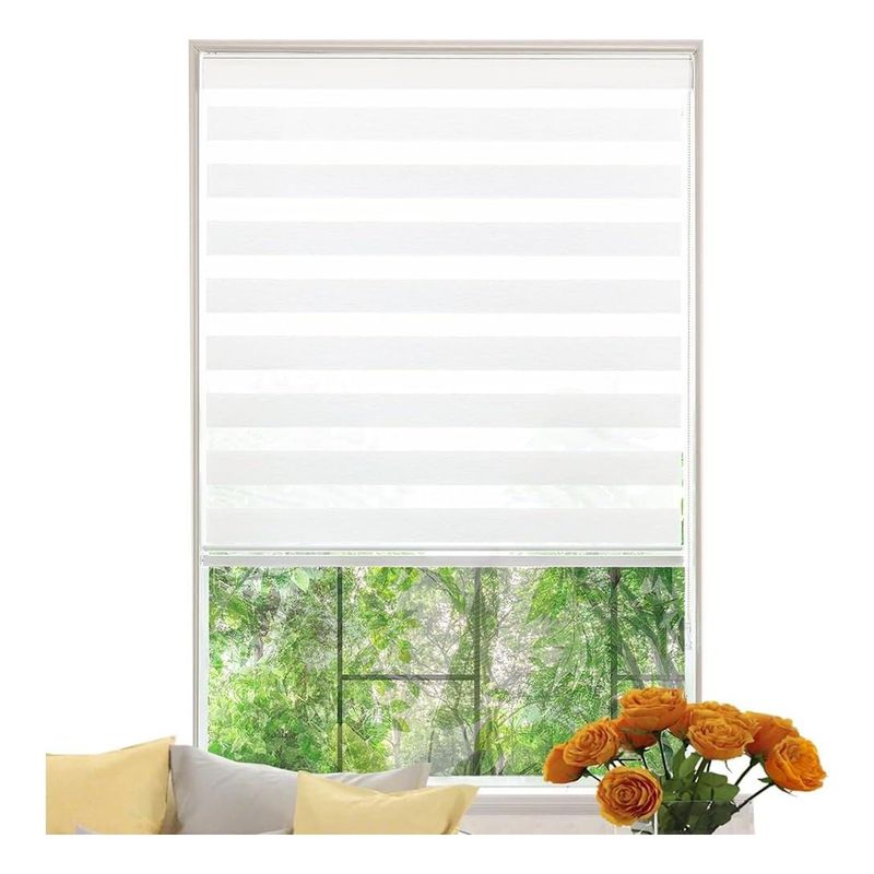 GENERICO - Cortina Roller Duo Zebra Día y Noche 120x200 cm Colores Variados