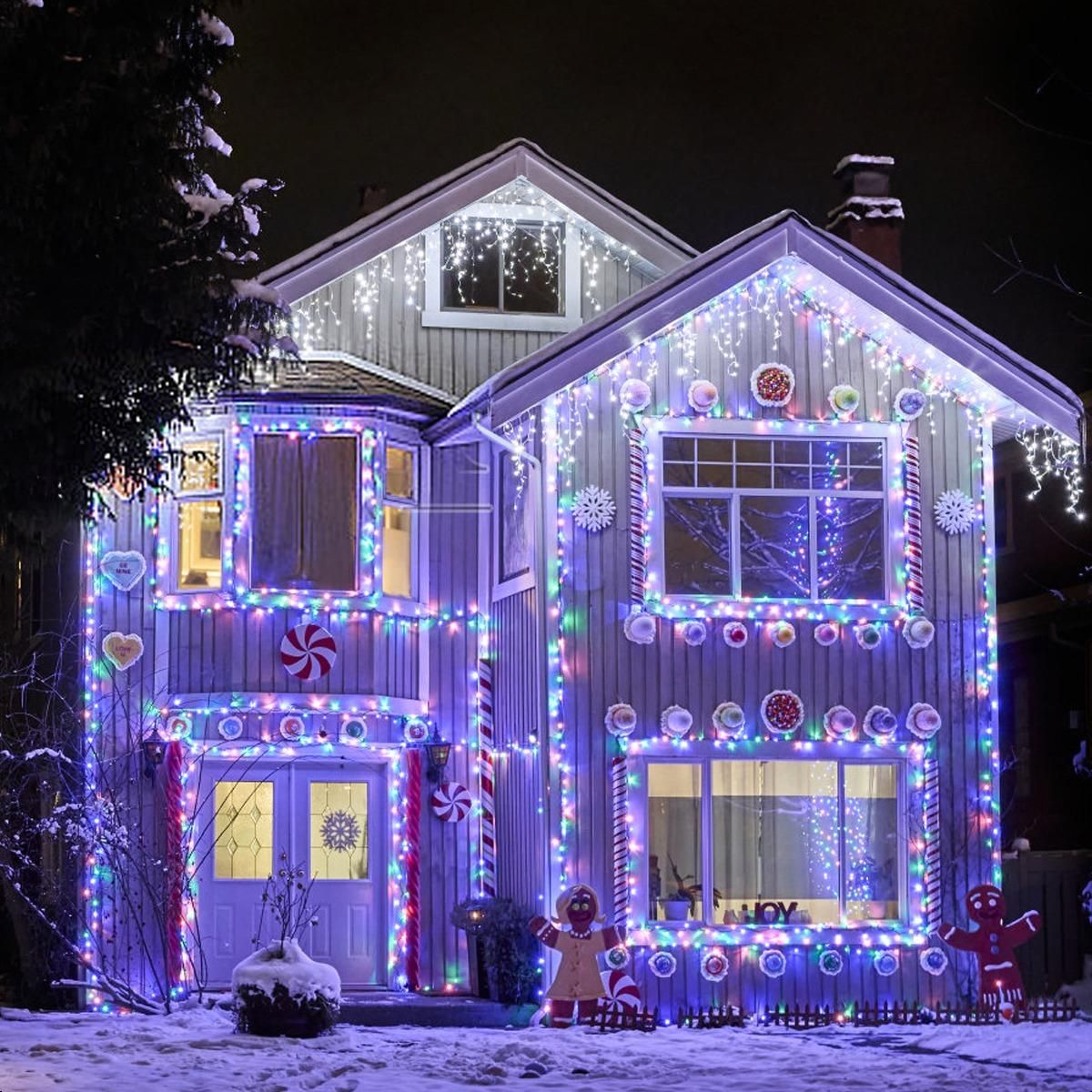 GENERICO - Pack de 2 Guirnaldas de Luces LED Solares 10 Metros