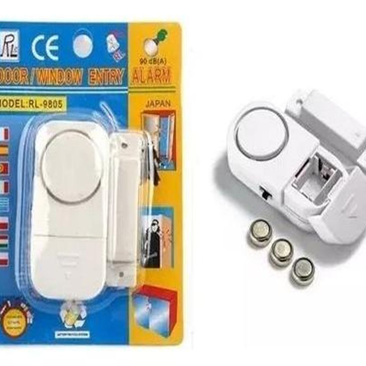 GENERICO - Pack de 5 Alarmas Magnéticas para Puertas y Ventanas 90dB