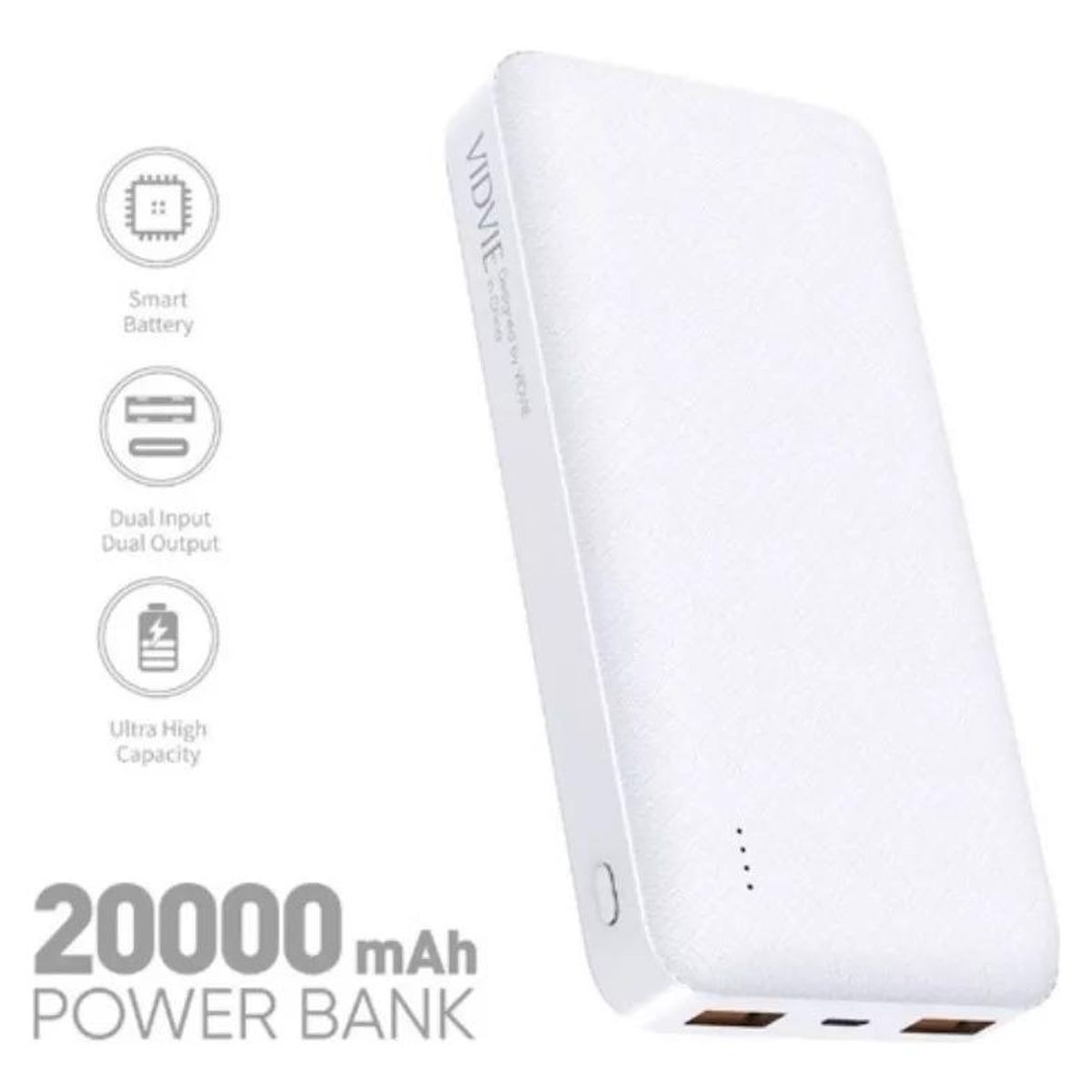 GENERICO - Power Bank 20000mAh con 2 USB y USB-C Portátil y Ecológica