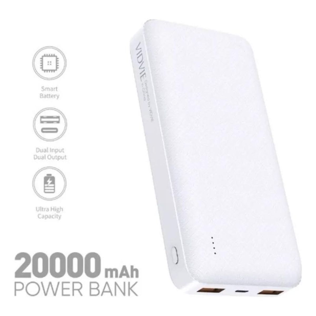 GENERICO - Power Bank 20000mAh con 2 USB y USB-C Portátil y Ecológica