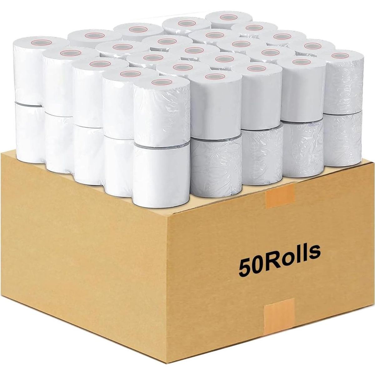 GENERICO - 50 Rollos de Papel Térmico 58mm para Impresoras Mini TPV