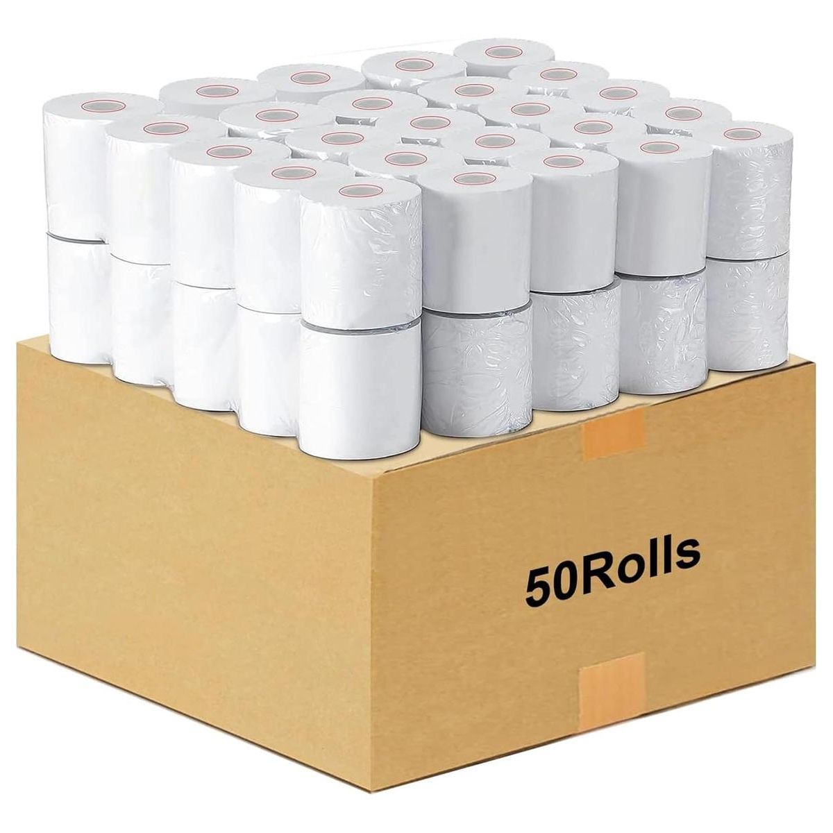 GENERICO - 50 Rollos de Papel Térmico 58mm para Impresoras Mini TPV