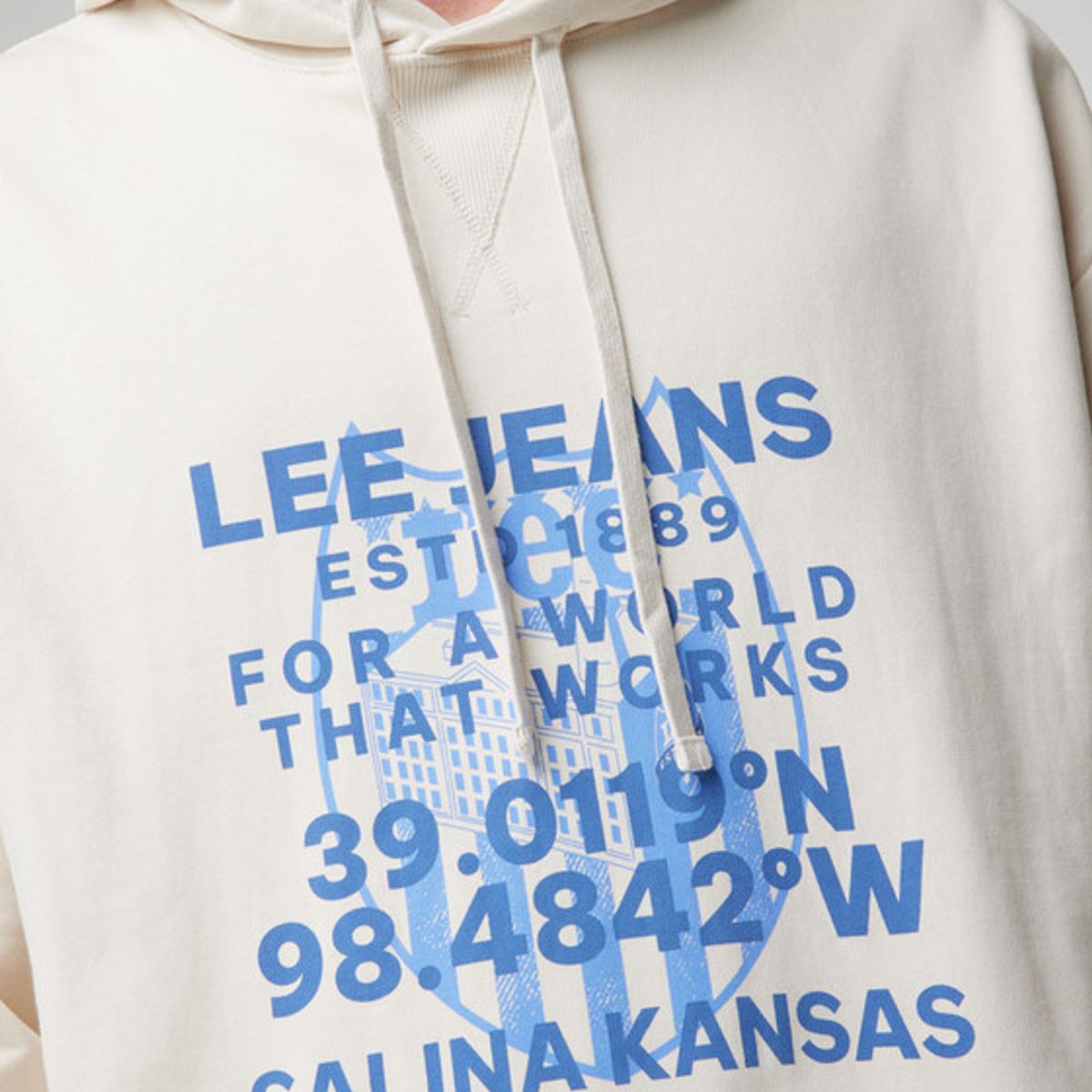 LEE - Poleron Hombre Loose Fit Vintage White