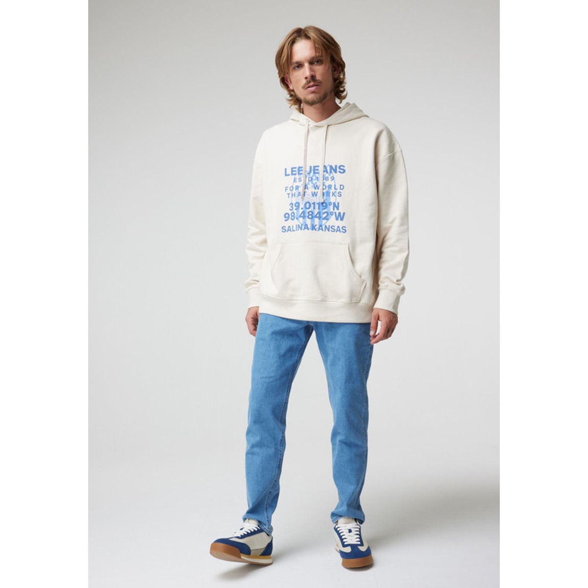 LEE - Poleron Hombre Loose Fit Vintage White