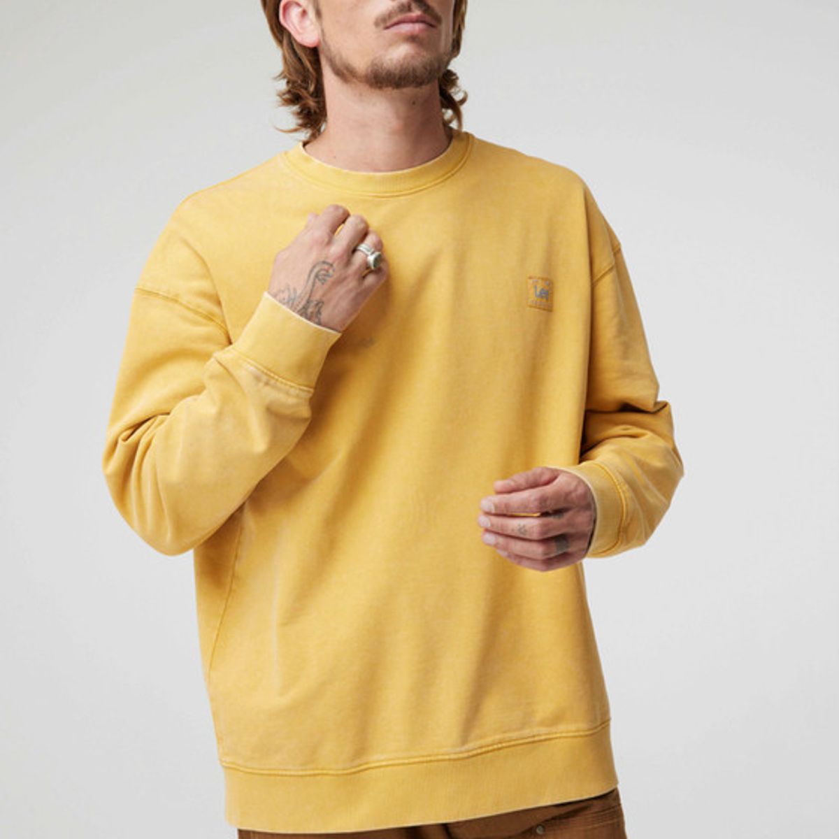 LEE - Poleron Hombre Loose Fit Yellow Vintage