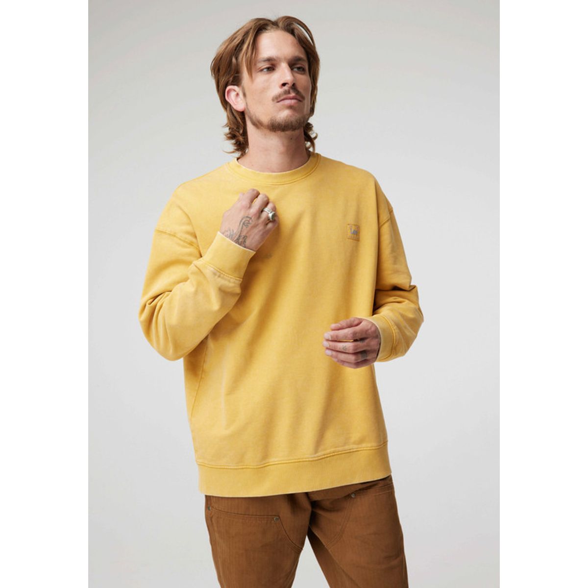 LEE - Poleron Hombre Loose Fit Yellow Vintage