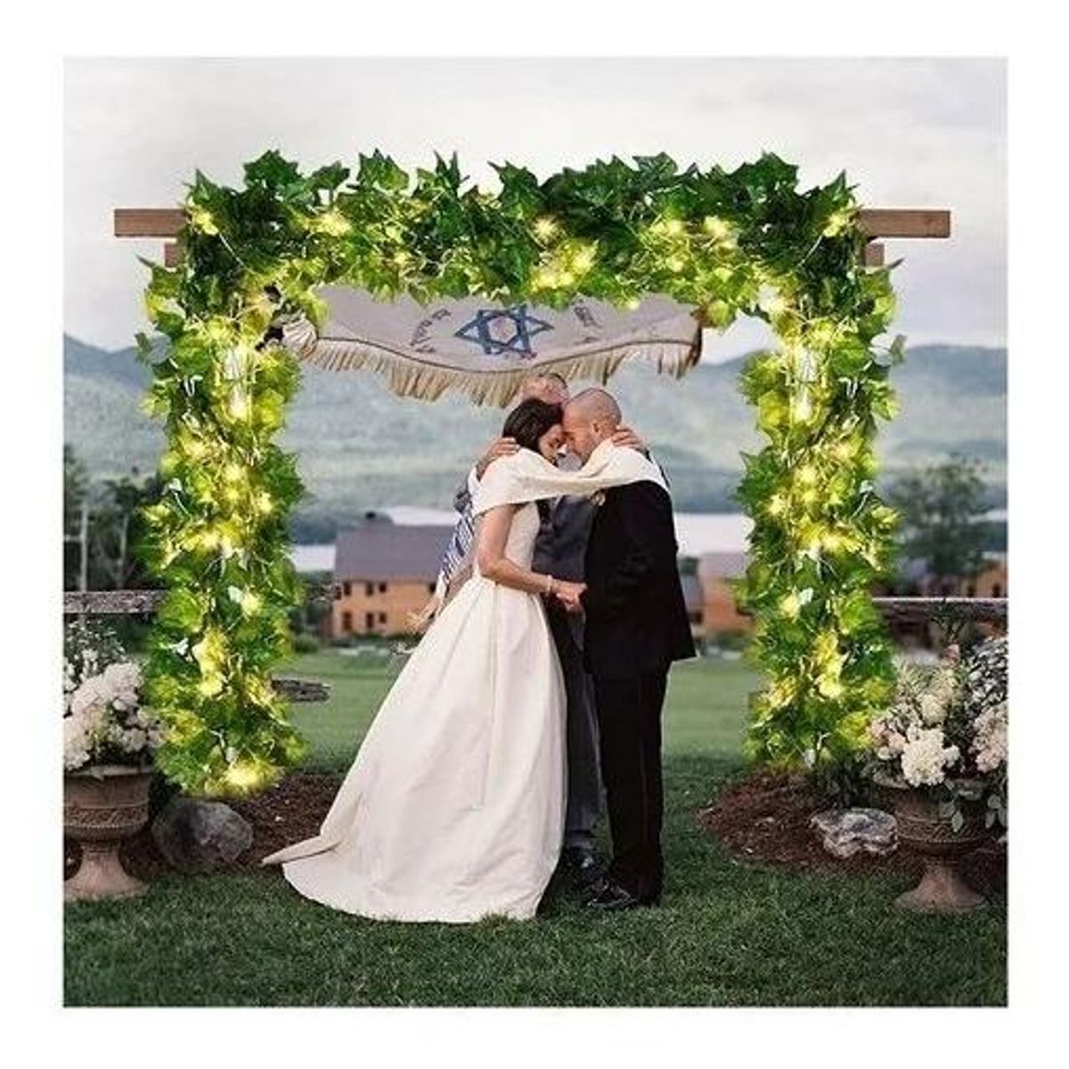 GENERICO - Guirnalda de Luces LED Solares con Hojas de Arce 5m