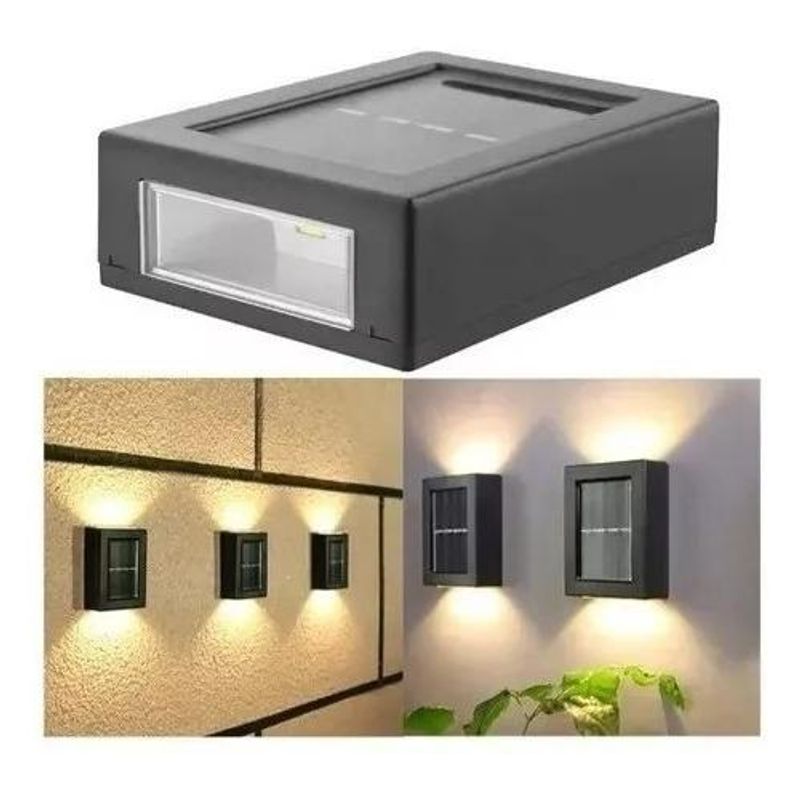 GENERICO - Kit de 2 Luces Solares LED para Jardín y Escaleras