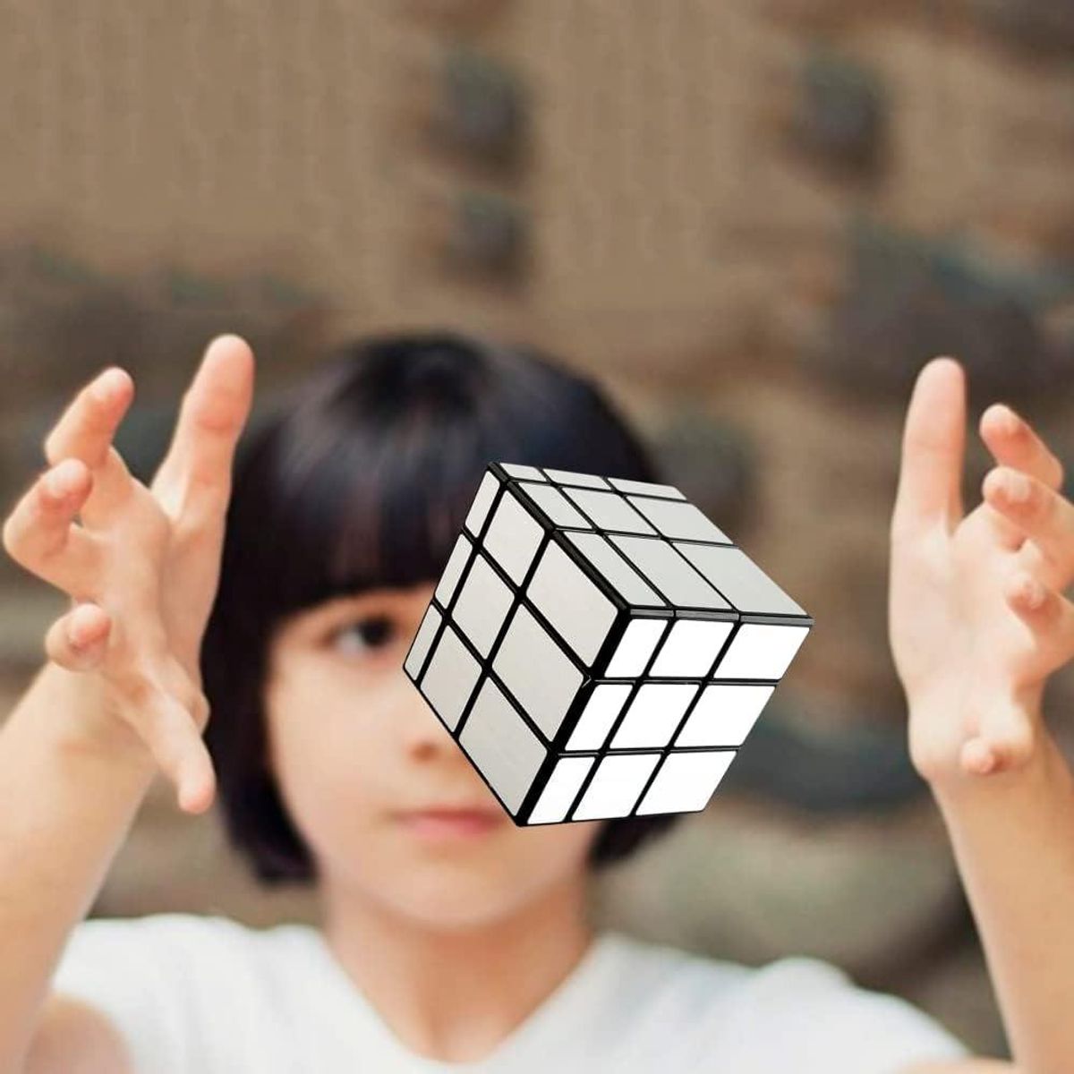 GENERICO - Cubo Espejo Cúbico Plateado 3x3 para Desarrollo Infantil