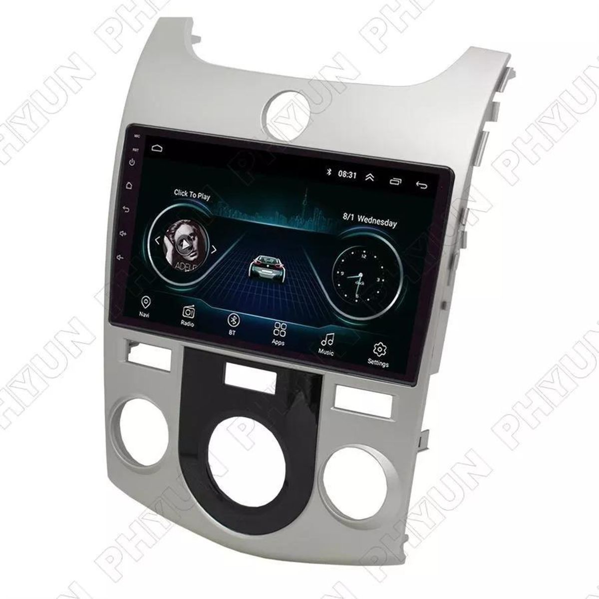 GENERICO - Bisel para Radio de Pantalla Kia Cerato Koup 2008-2013 9"