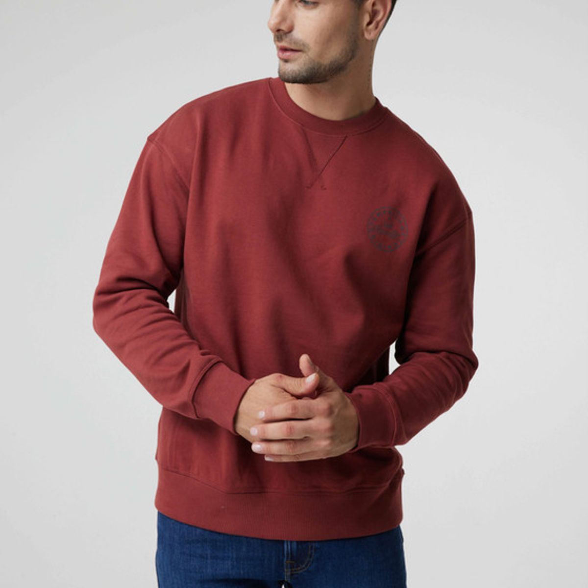 LEE - Poleron Hombre  Ls Crew Sws Original Brick