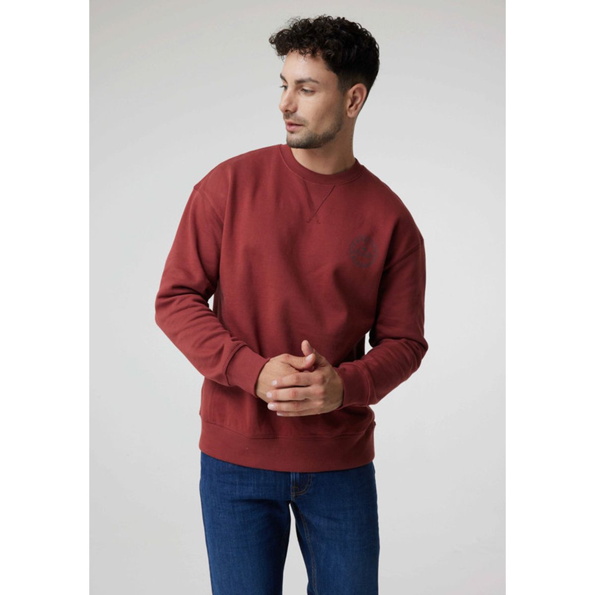 LEE - Poleron Hombre  Ls Crew Sws Original Brick